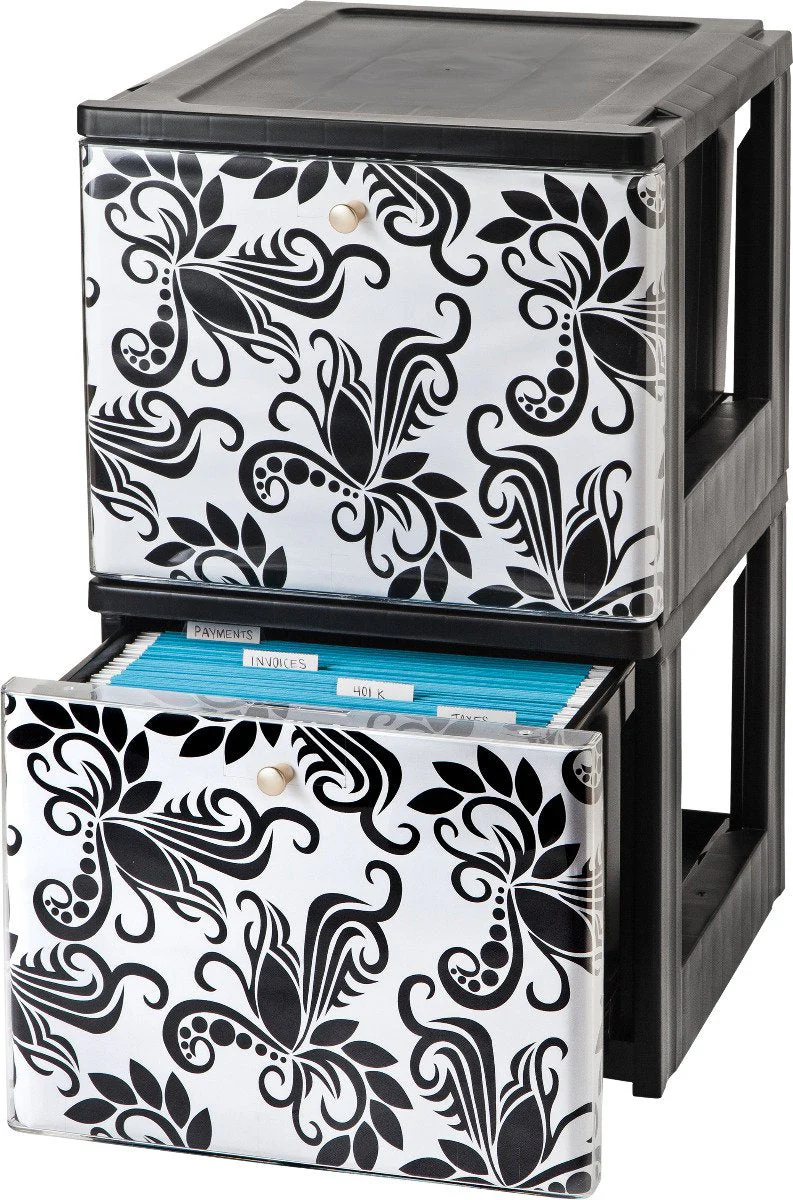 Stacking File Storage Drawer with Design - Image 11