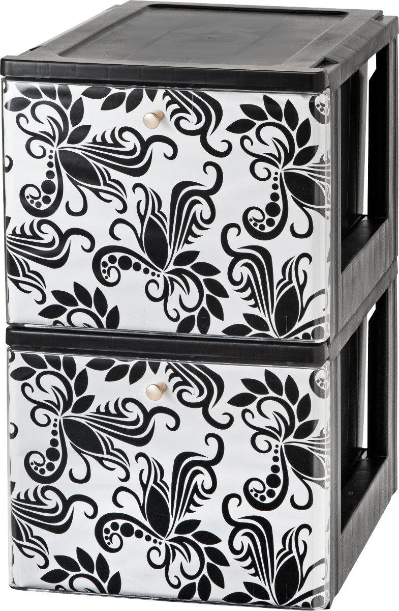 Stacking File Storage Drawer with Design - Image 2