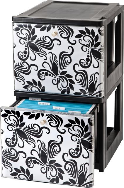 Stacking File Storage Drawer with Design - Image 4