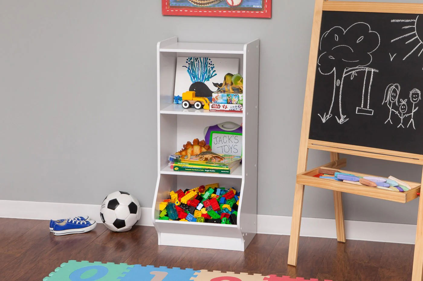 Storage and Organizer Shelf with Footboard - 3 Tier - Image 6