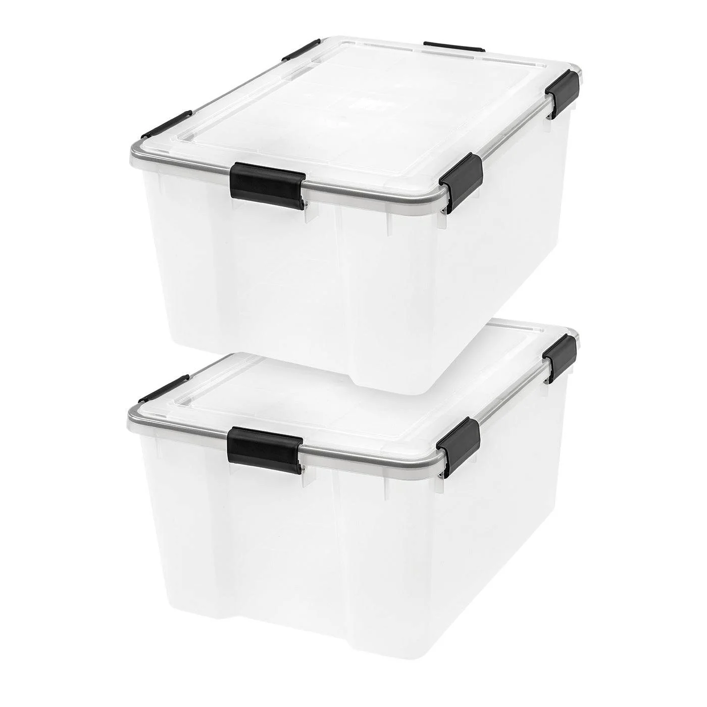 Storage Box, WeatherPro® 46 Qt 2 Pack, Clear
