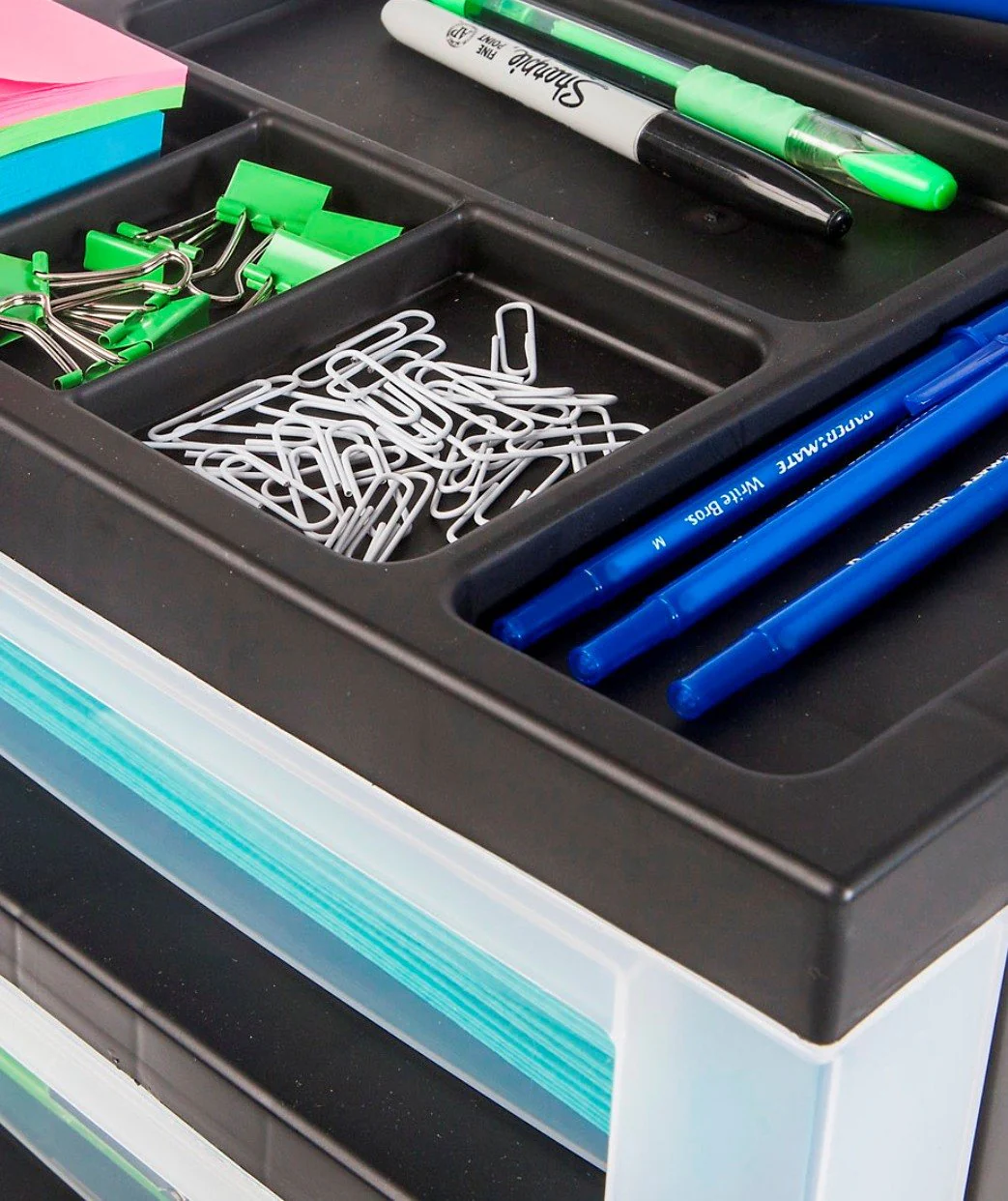 Storage Cart with Organizer Top - 4 Drawer - Image 5