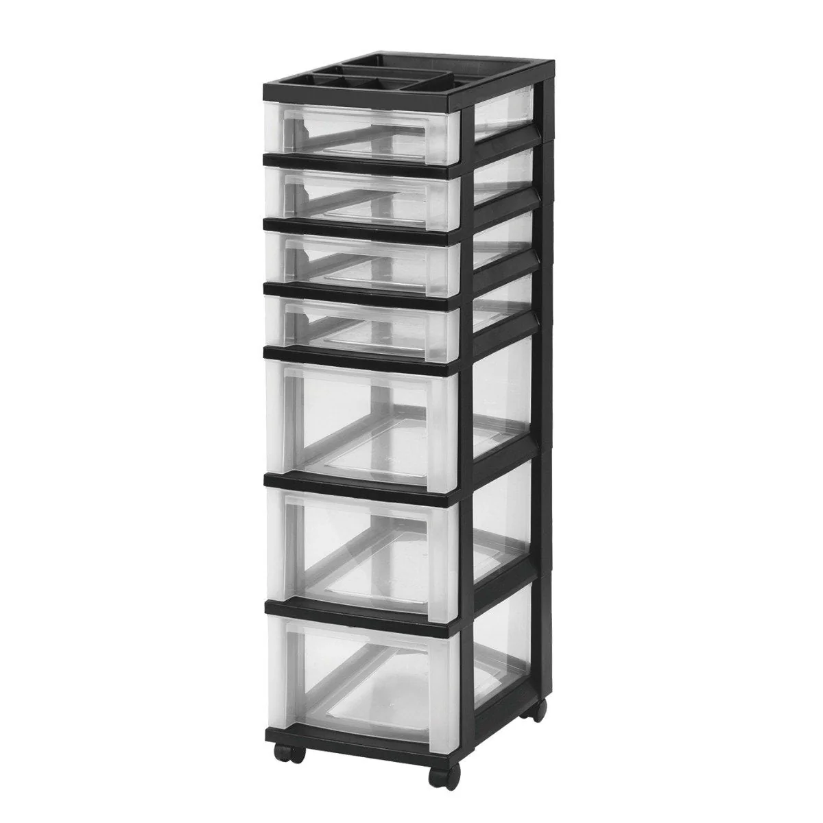 Storage Cart with Organizer Top - 7 Drawer - Image 11
