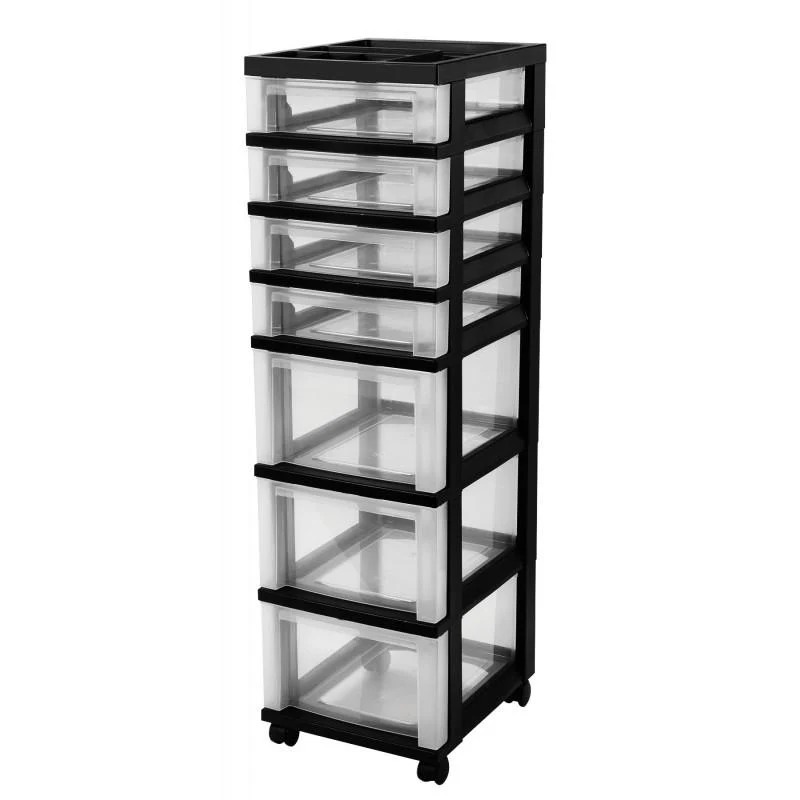 Storage Cart with Organizer Top - 7 Drawer - Image 7