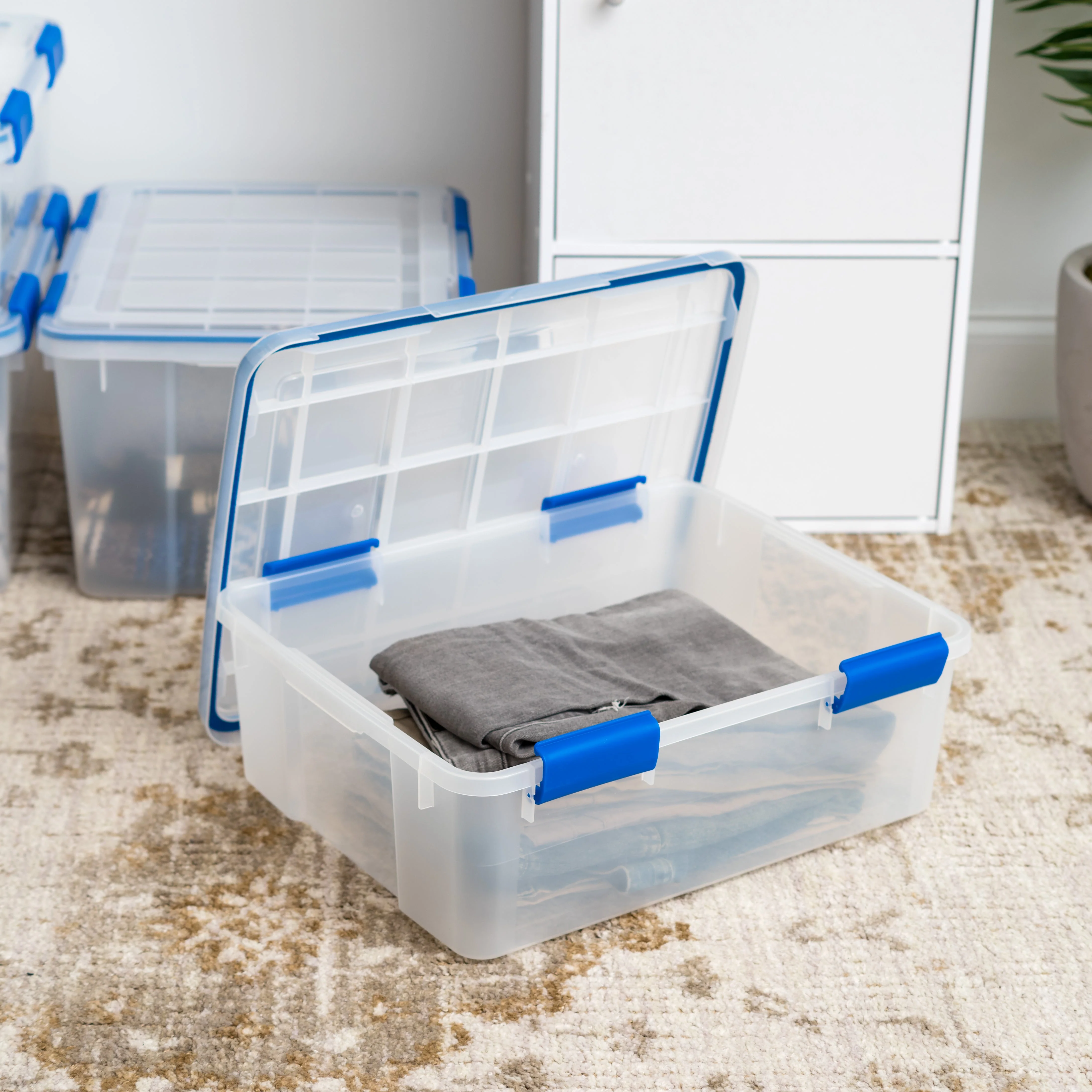 Storage Container WeatherPro® Storage Box 2 Pack - 44QT and 26.5QT Combo - Gasket Box - Image 5