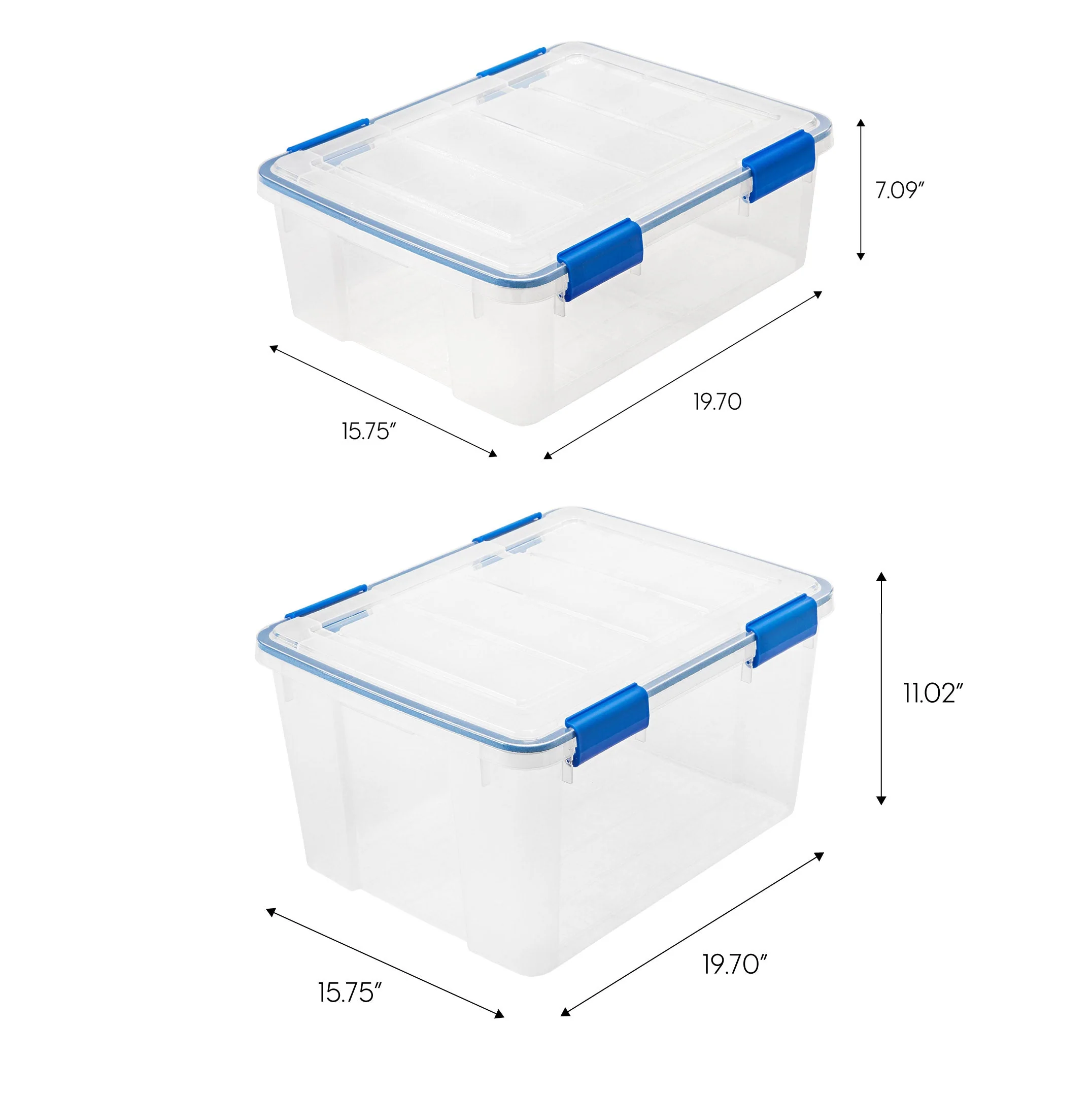 Storage Container WeatherPro® Storage Box 2 Pack - 44QT and 26.5QT Combo - Gasket Box - Image 6
