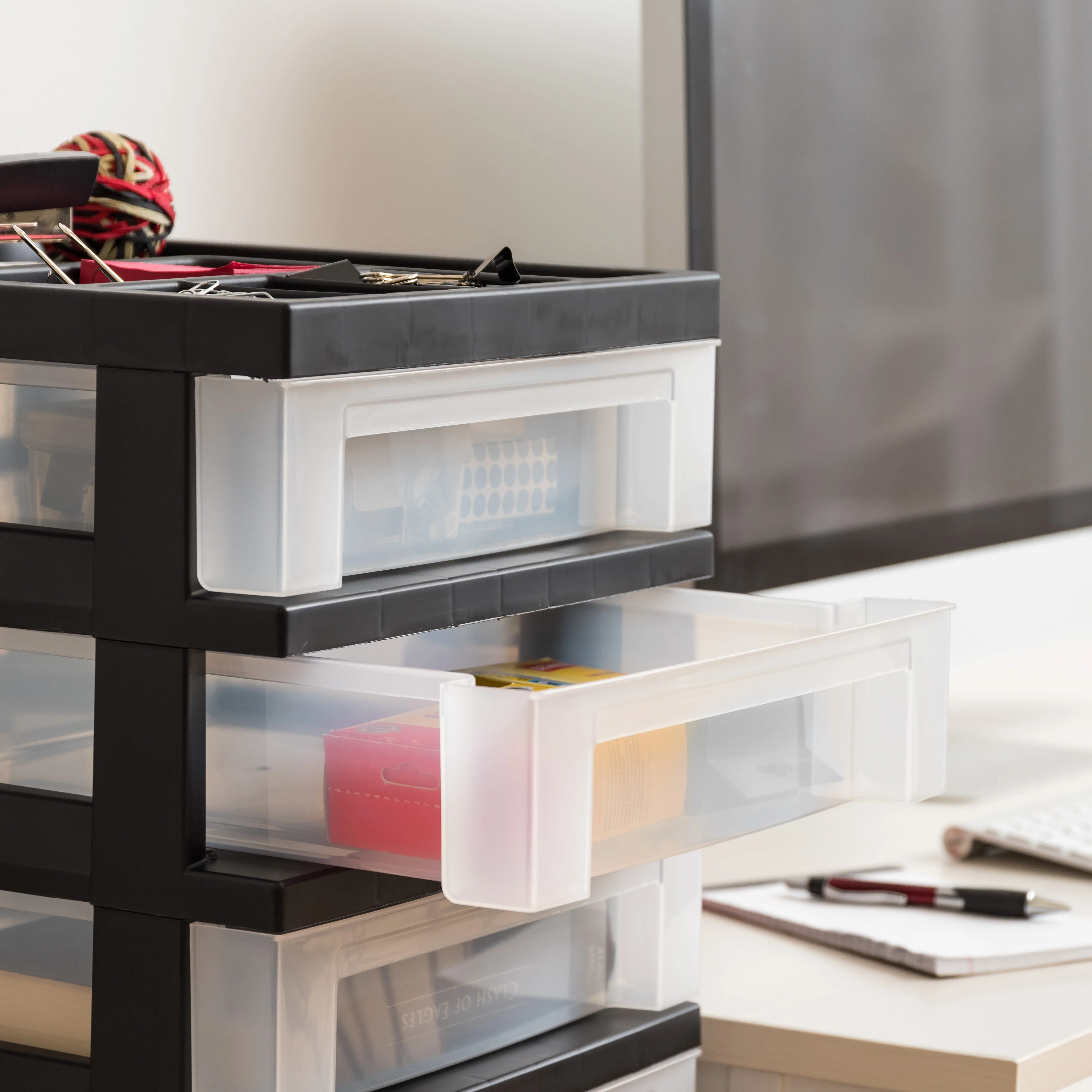 Storage Drawer Cart with Organizer Top - 10 Drawer - Image 3