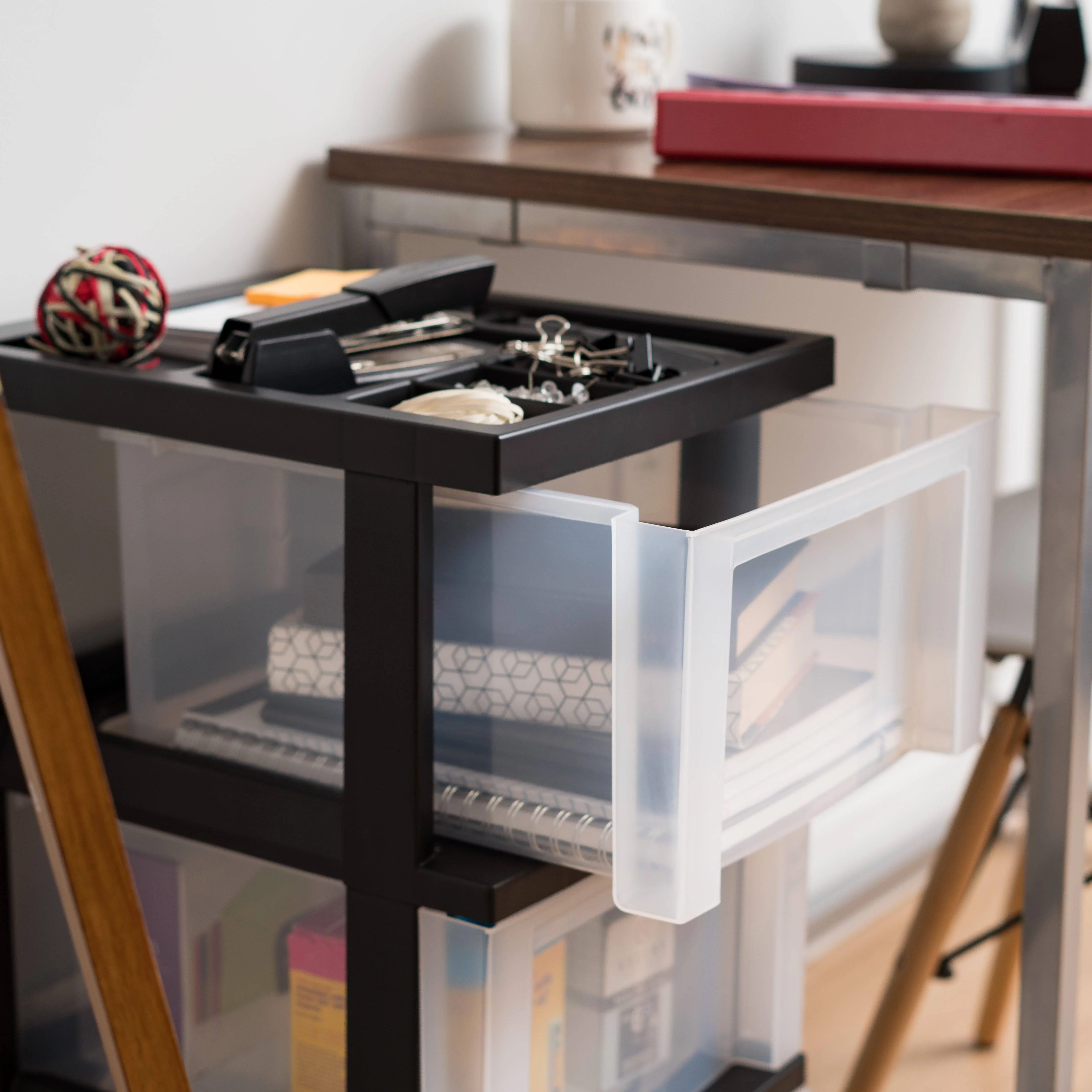 Storage Drawer Cart with Organizer Top - 3 Drawer - Image 5