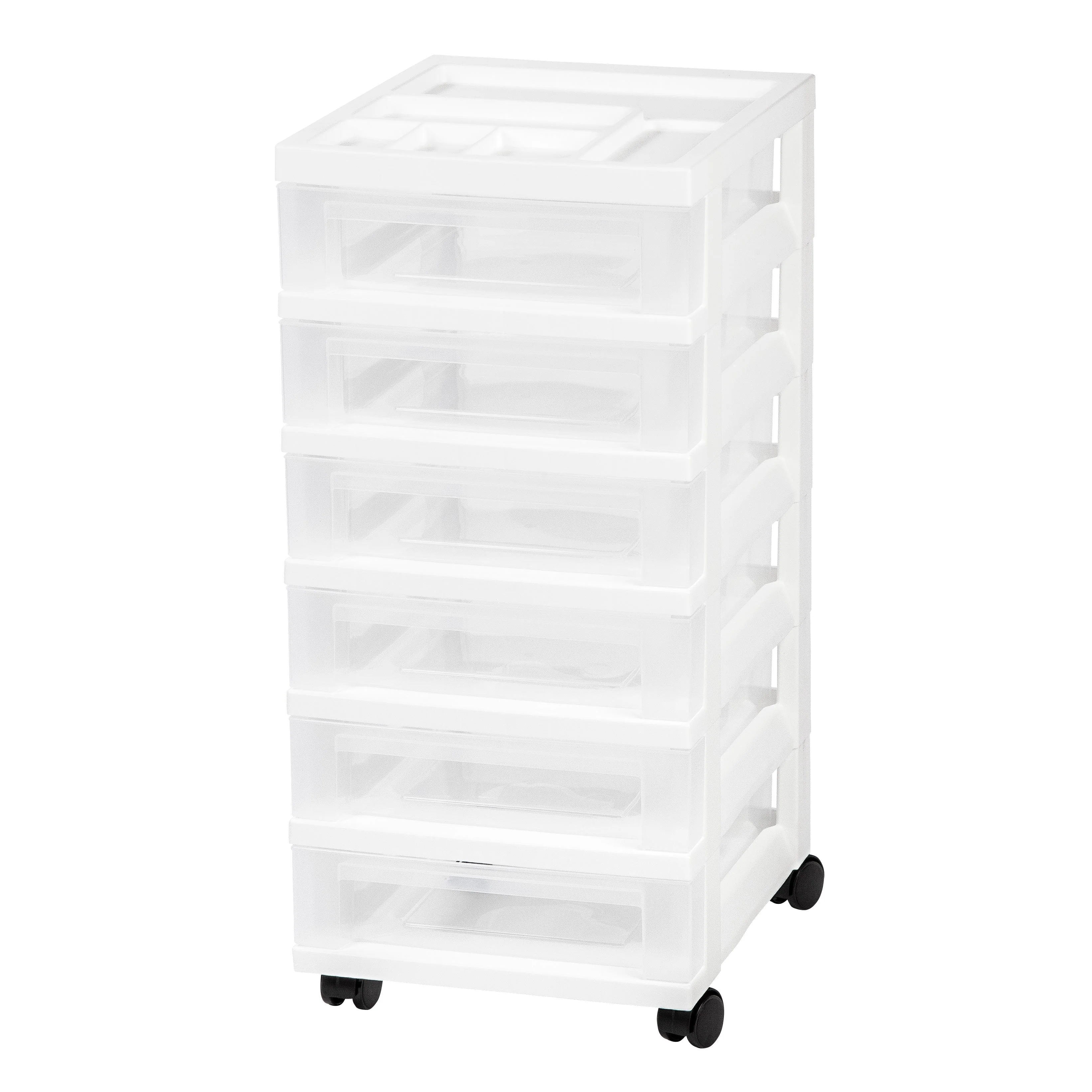Storage Drawer Cart with Organizer Top - 6 Drawer - Image 8