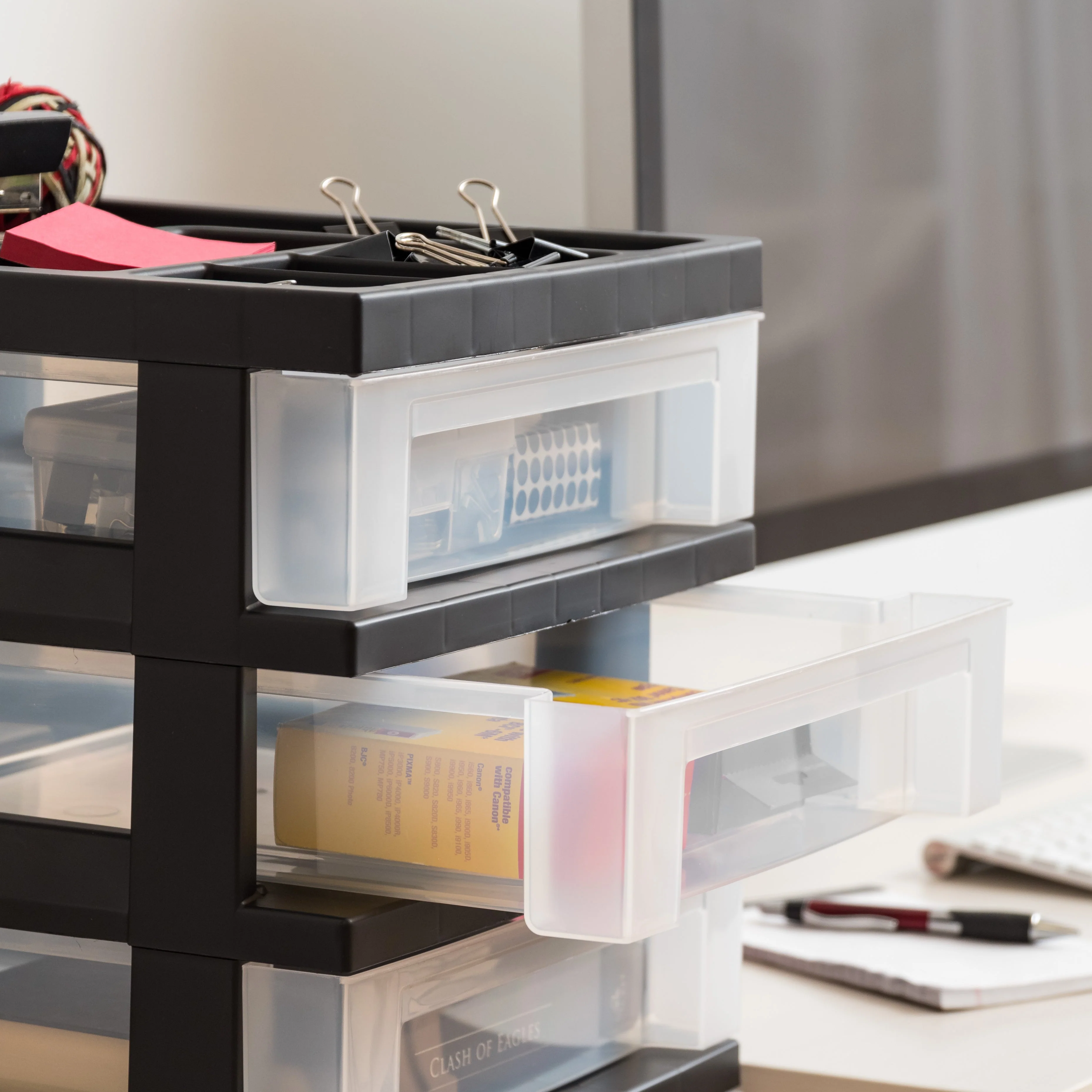 Storage Drawer Cart with Organizer Top - 7 Drawer - Image 5