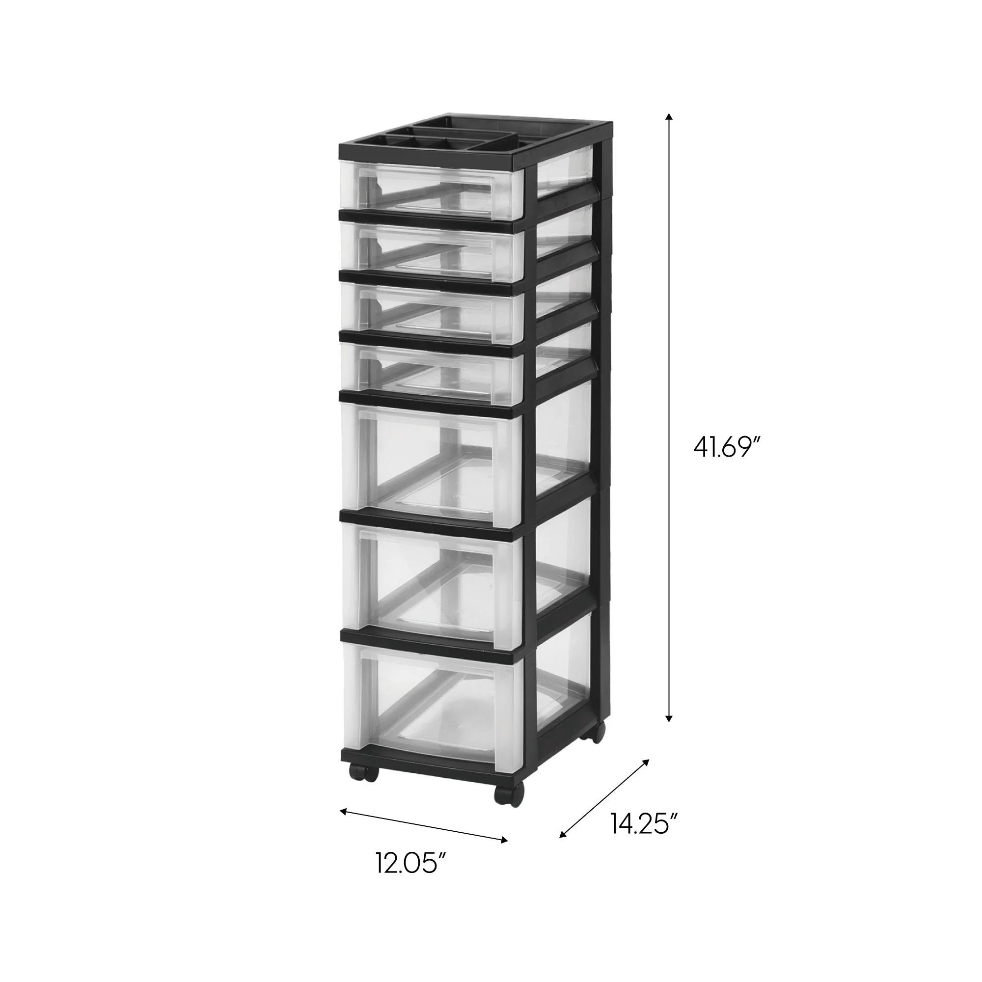 Storage Drawer Cart with Organizer Top - 7 Drawer - Image 6