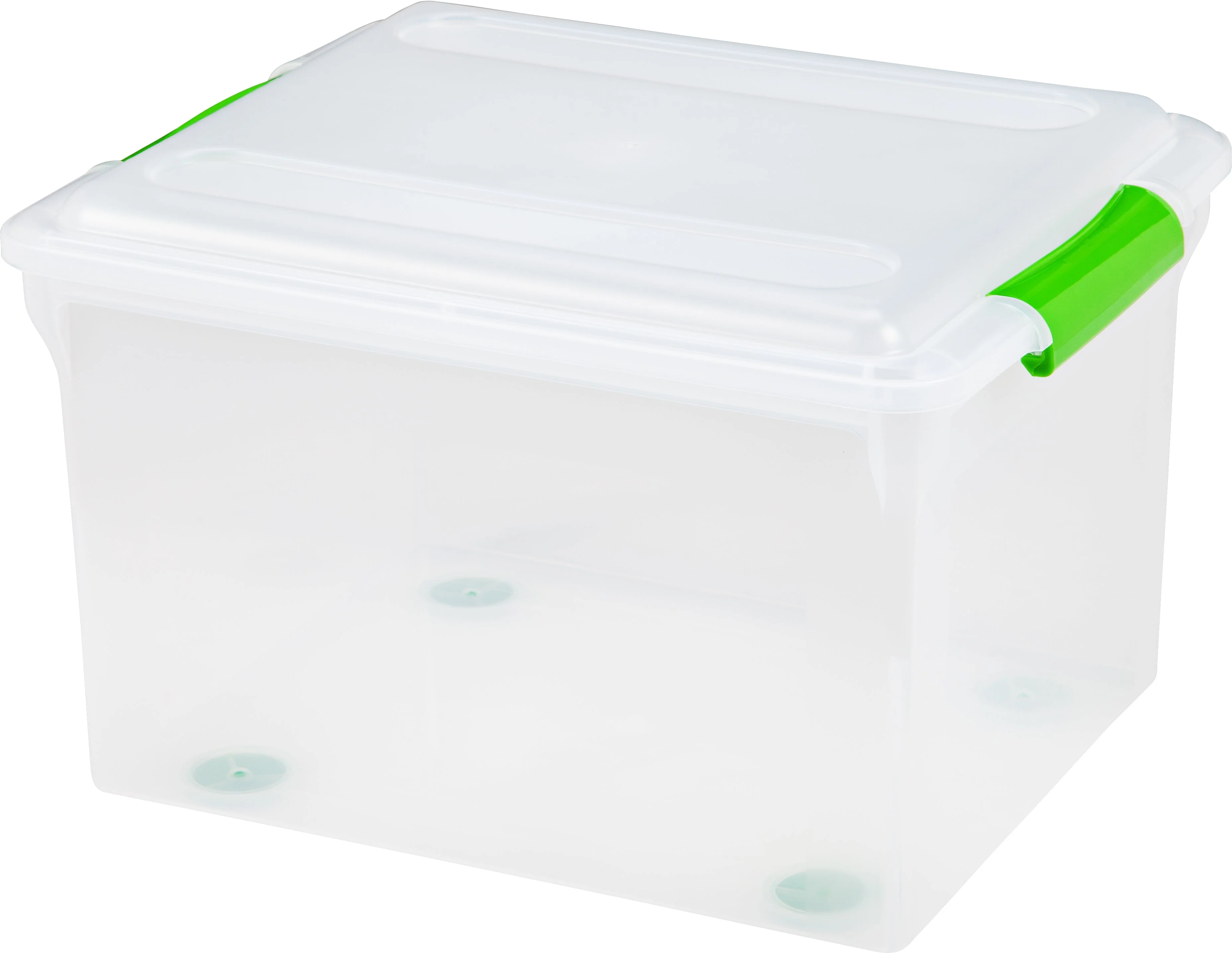 Store and Slide Letter and Legal Size File Box, 4 Pack, Clear