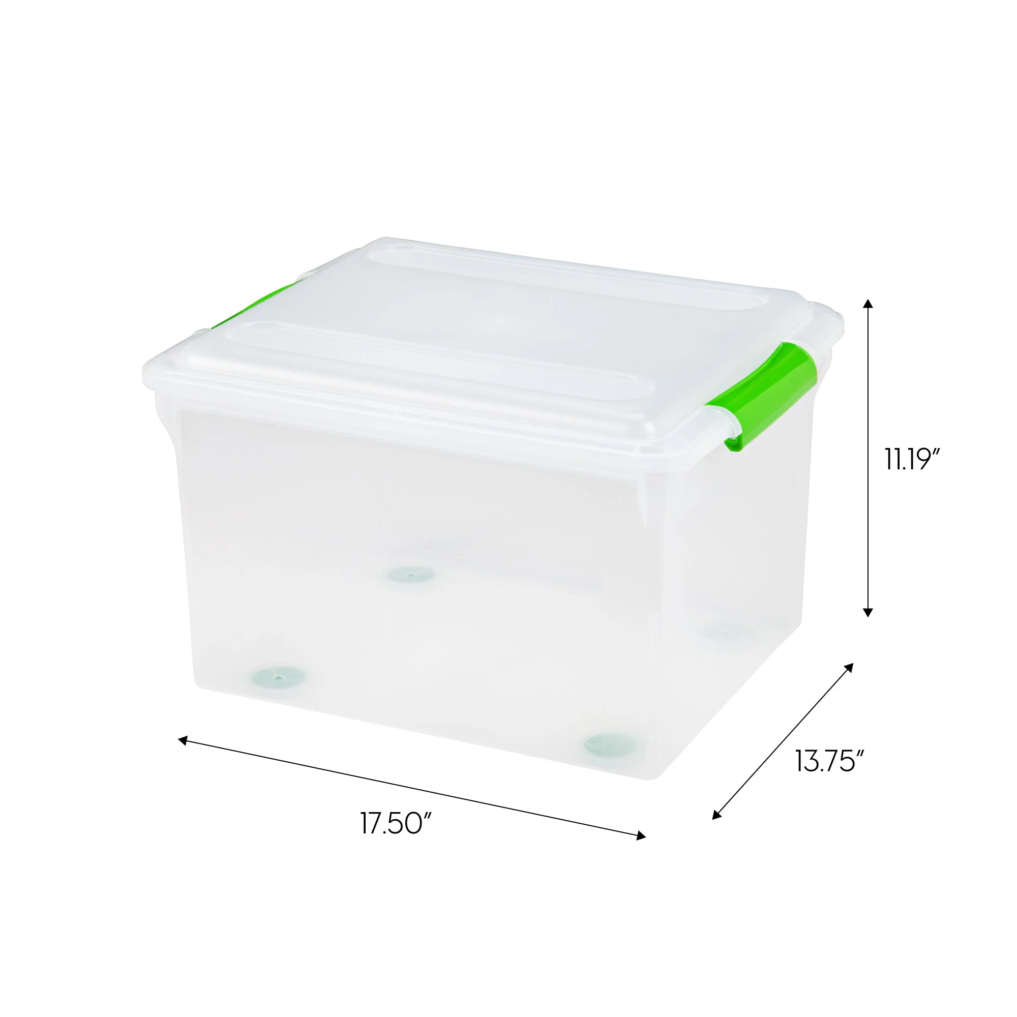 Store and Slide Letter and Legal Size File Box, 4 Pack, Clear - Image 7