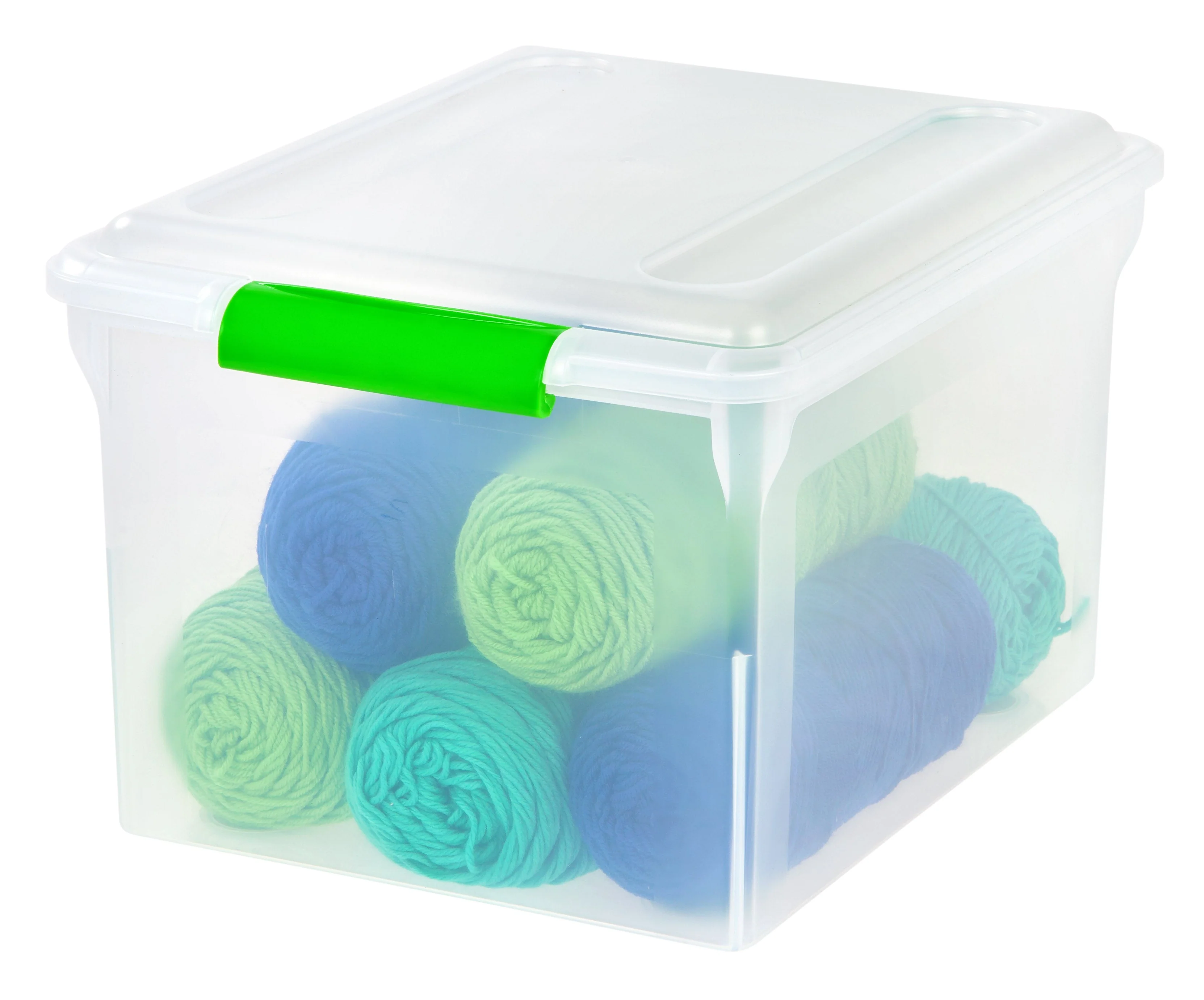 Store and Slide Letter and Legal Size File Box, 4 Pack, Clear - Image 8
