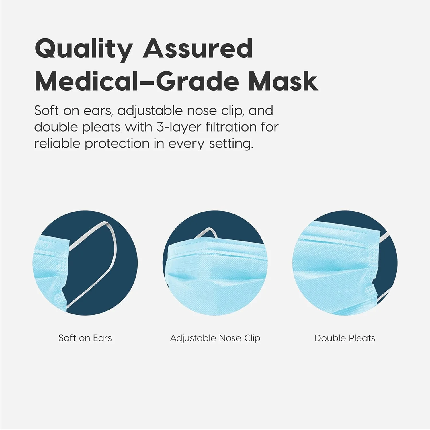 Surgical Face Mask, ASTM Level 3, 50 Pack - Image 3