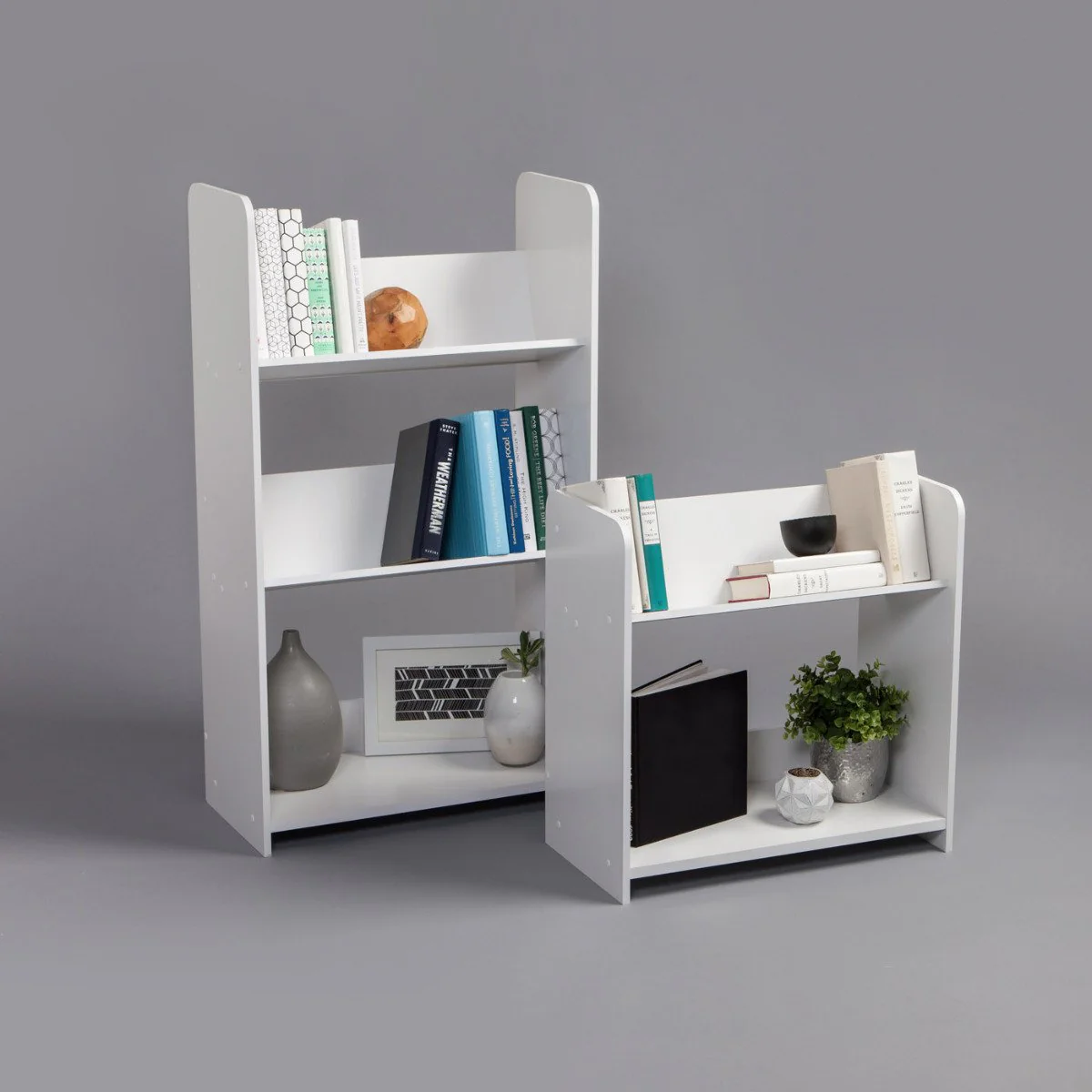 Tilted Book Shelf Rack - 2 Tier - Image 10