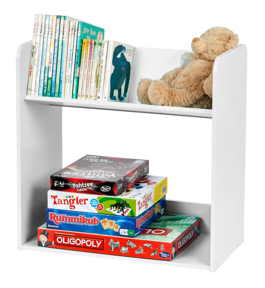 Tilted Book Shelf Rack - 2 Tier - Image 11