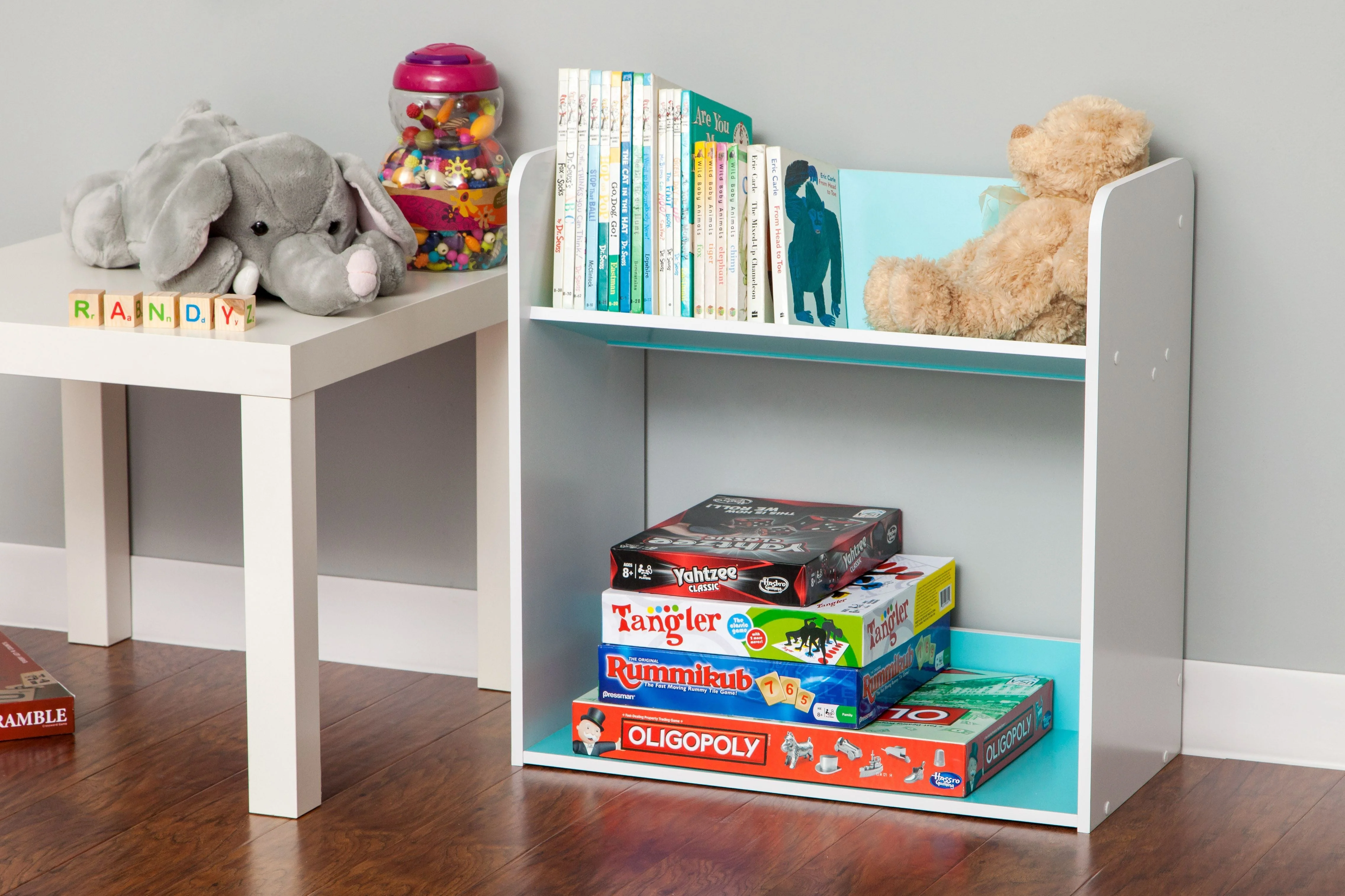 Tilted Book Shelf Rack - 2 Tier - Image 15