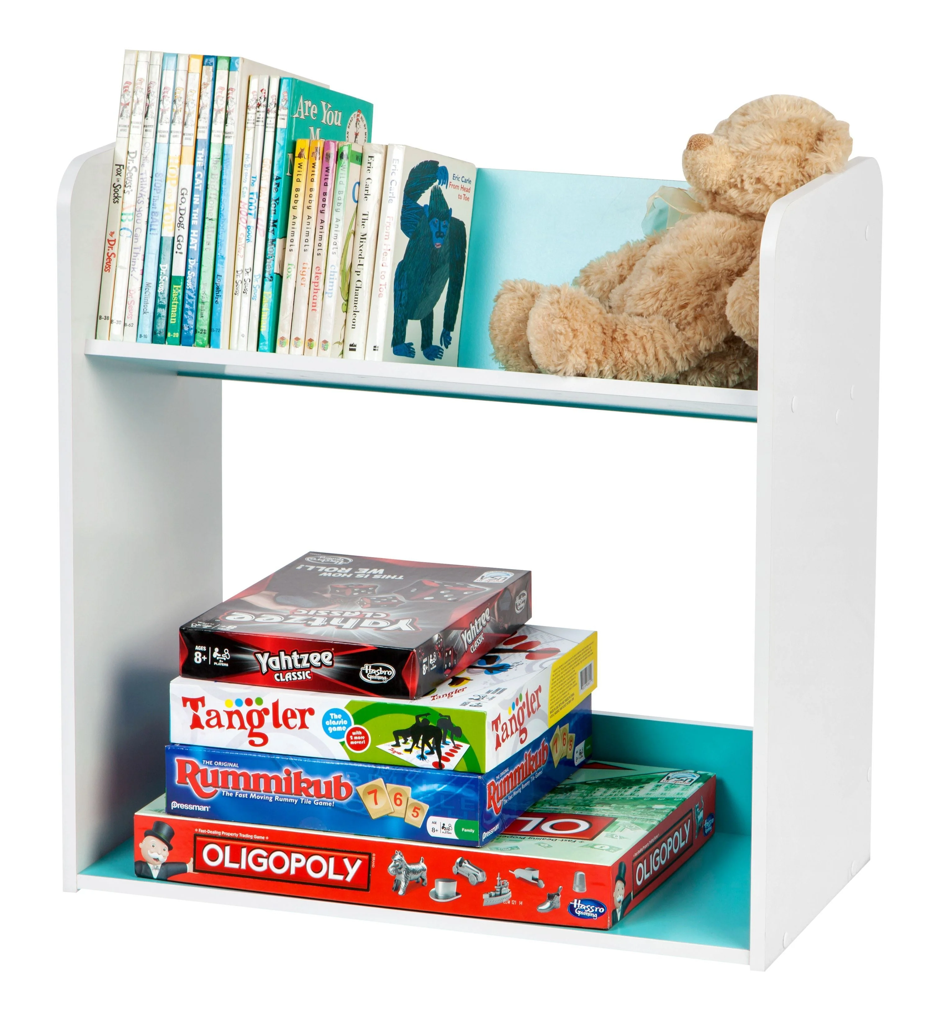 Tilted Book Shelf Rack - 2 Tier - Image 6