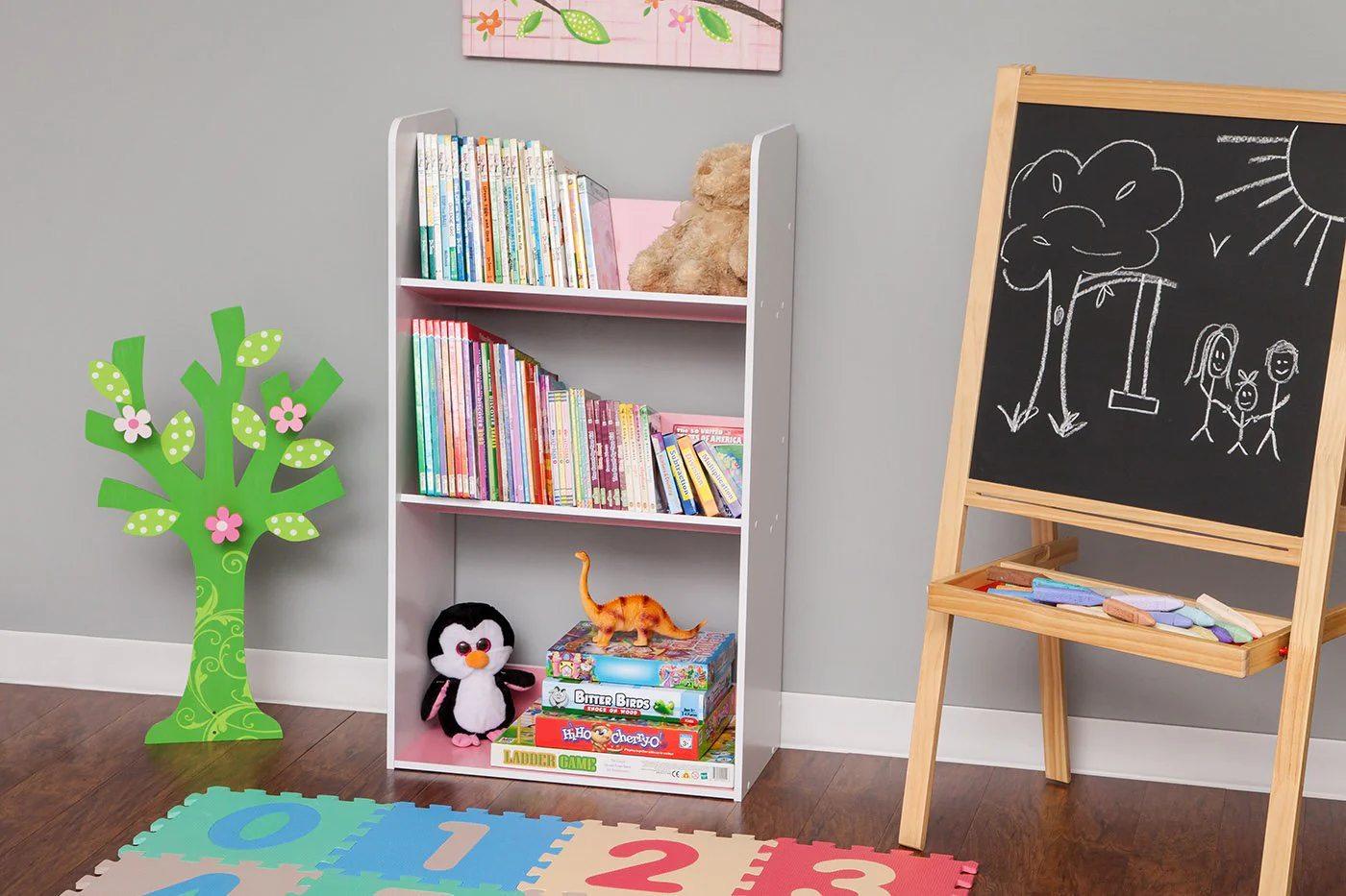 Tilted Book Shelf Rack - 3 Tier - Image 11