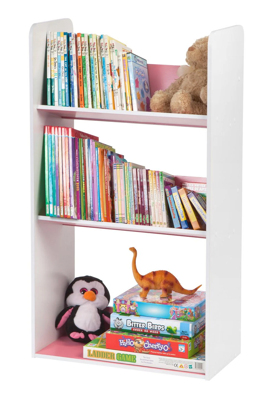 Tilted Book Shelf Rack - 3 Tier - Image 12