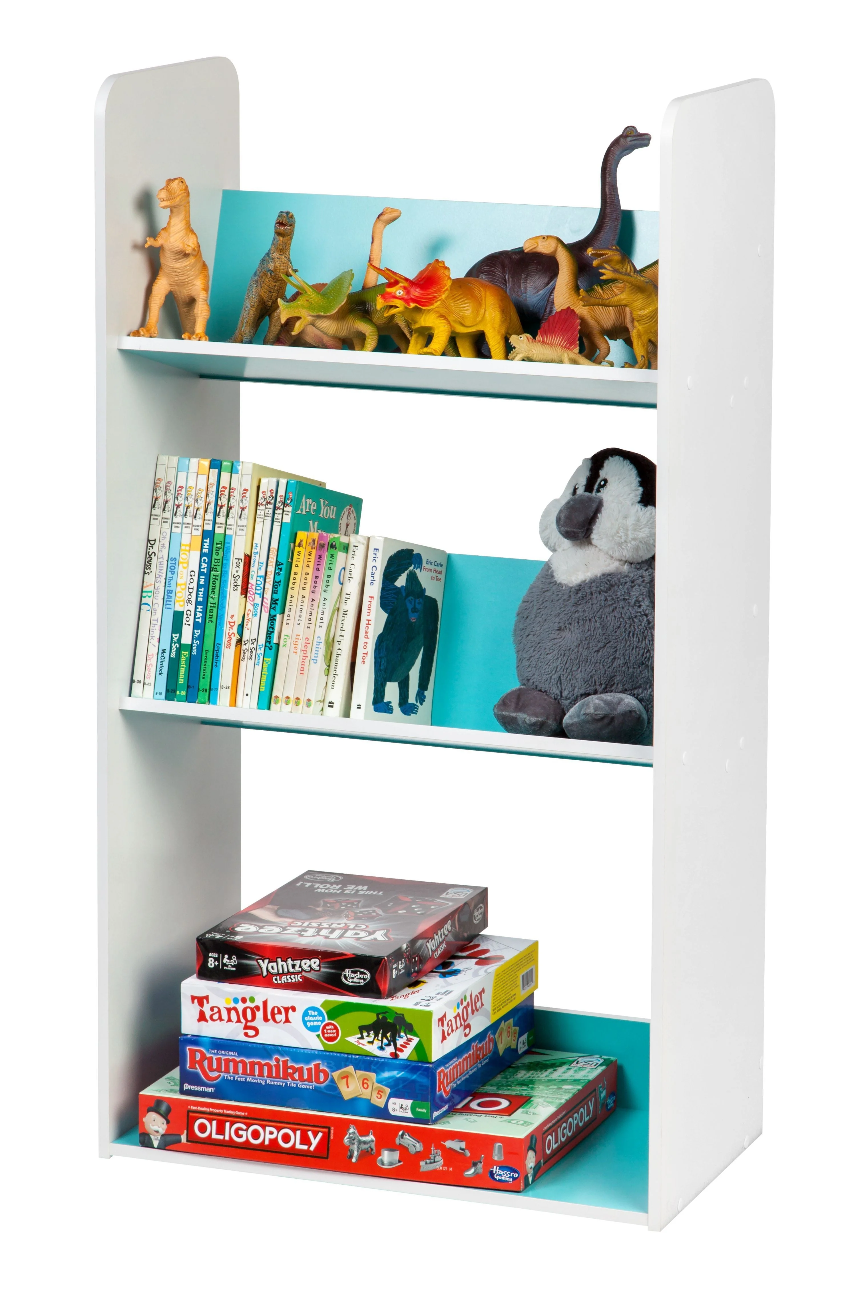 Tilted Book Shelf Rack - 3 Tier - Image 17