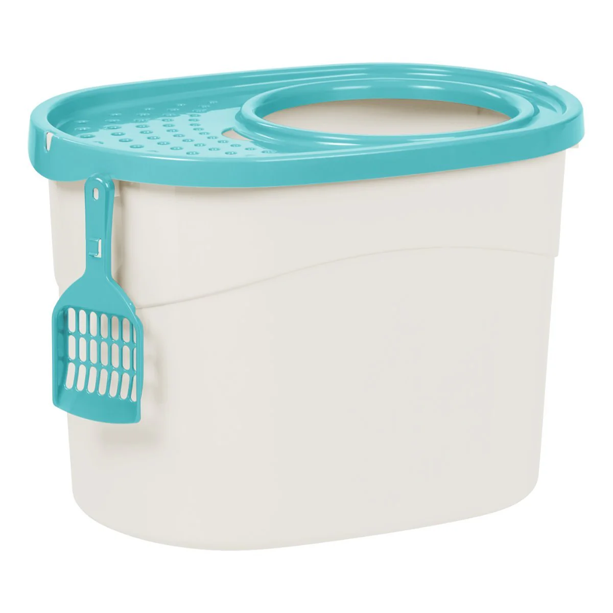 Top Entry Cat Litter Pan with Perforated Lid - Image 4