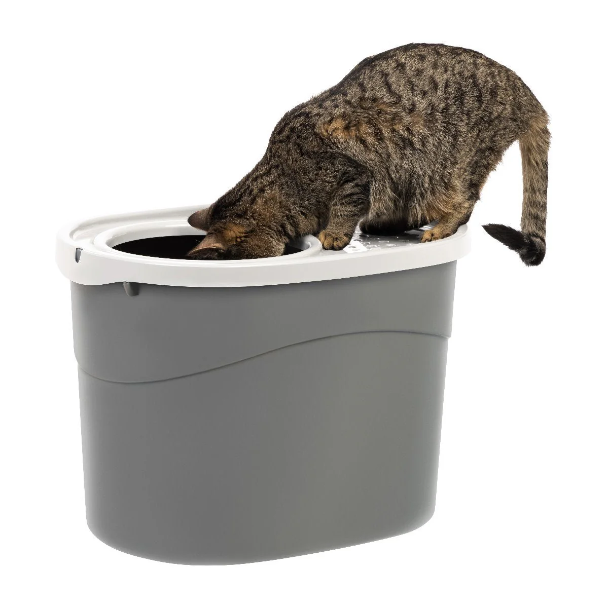Top Entry Cat Litter Pan with Perforated Lid - Image 9
