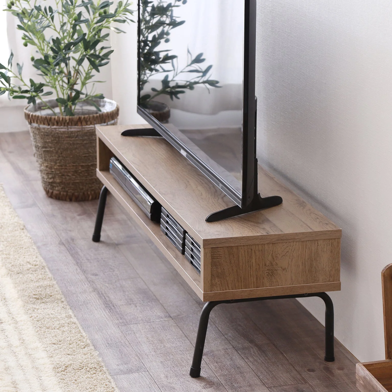 TV Stand Light Brown - Image 5