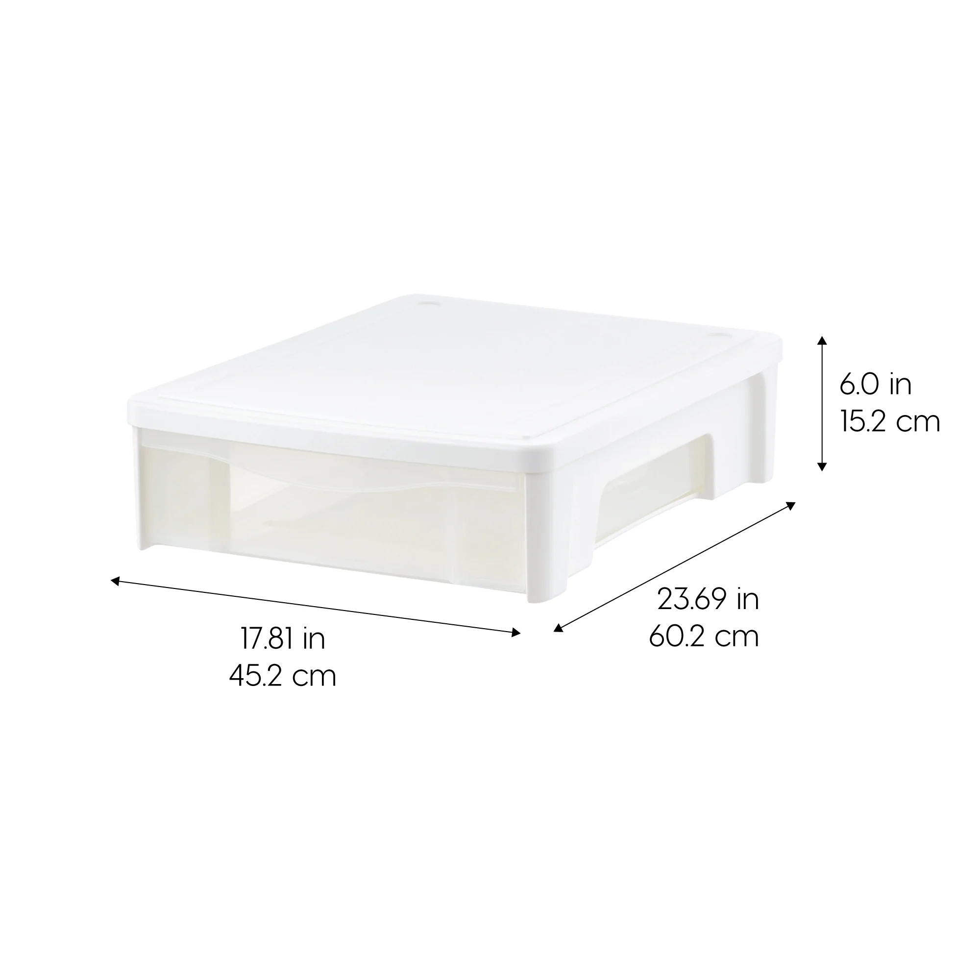 Underbed Storage Stackable Sliding Drawer 22 Qt 2 Pack - Image 3