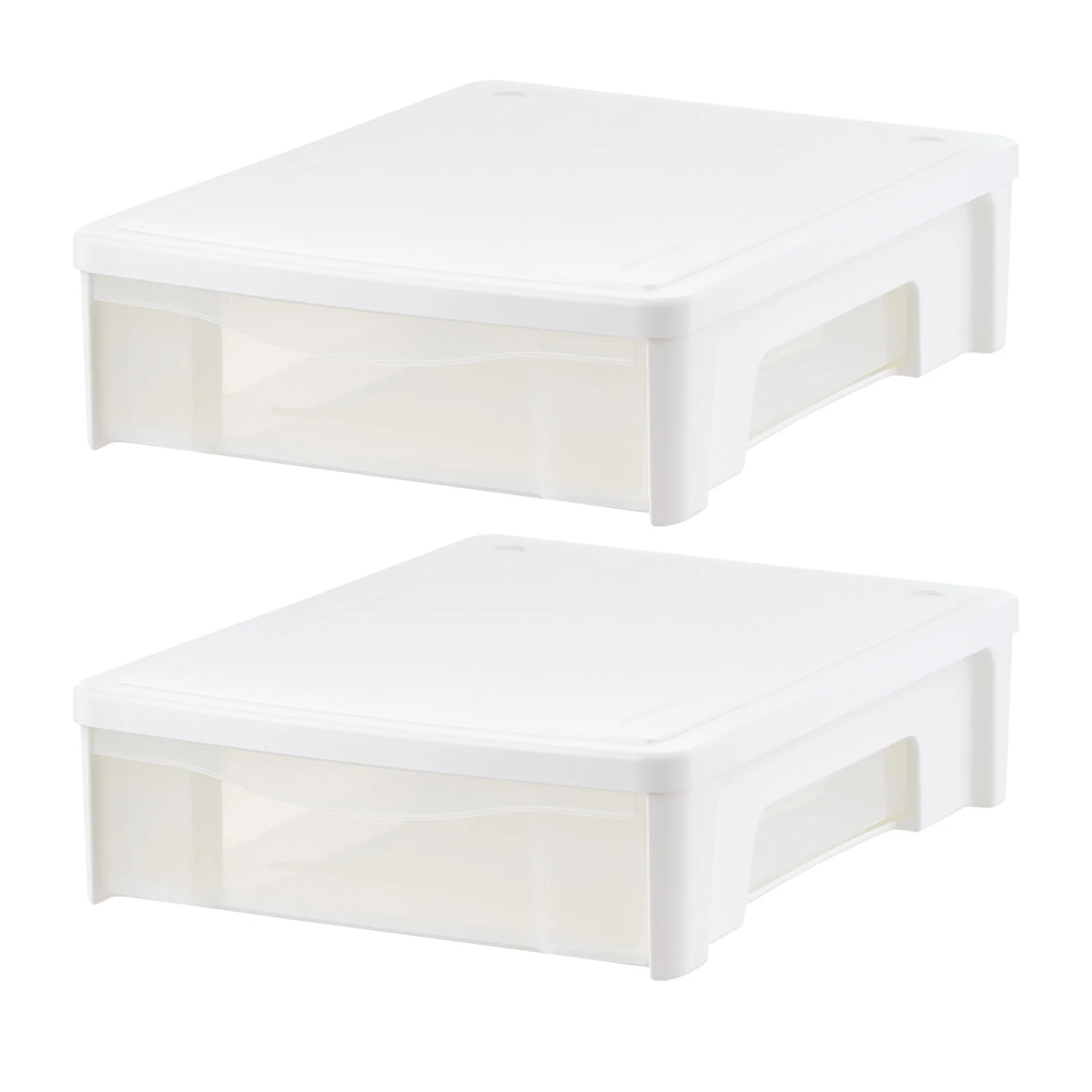 Underbed Storage Stackable Sliding Drawer 22 Qt 2 Pack - Image 4