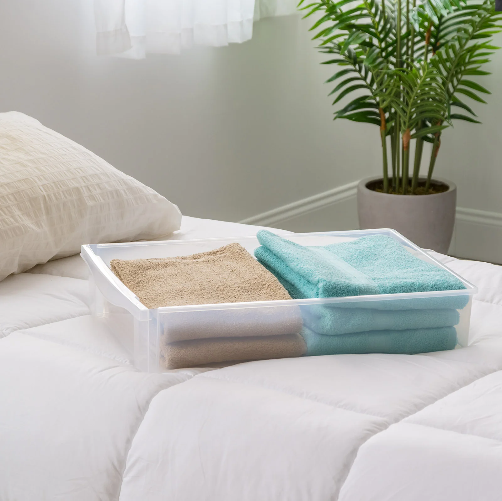 Underbed Storage Stackable Sliding Drawer 22 Qt 2 Pack - Image 5