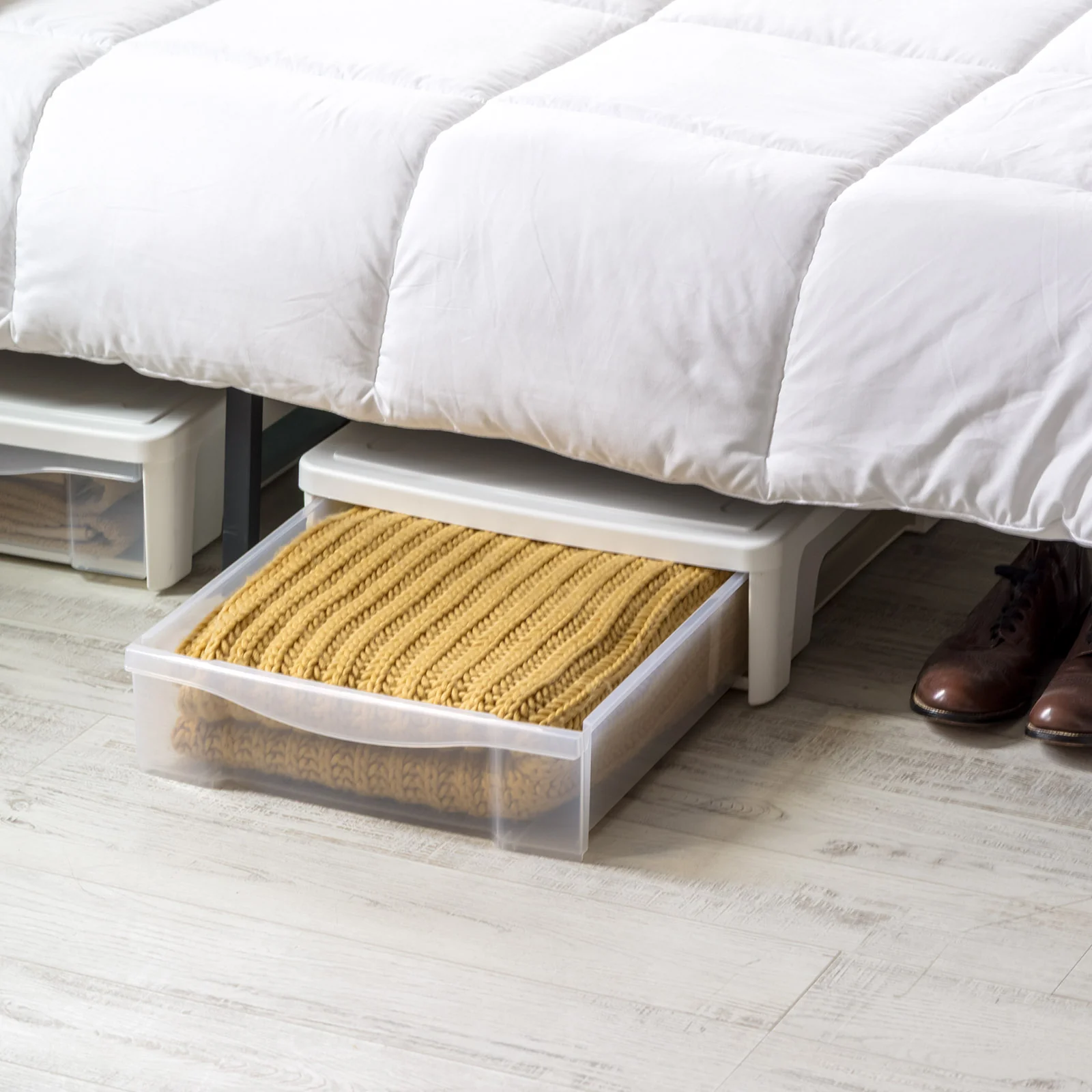 Underbed Storage Stackable Sliding Drawer 22 Qt 2 Pack - Image 6