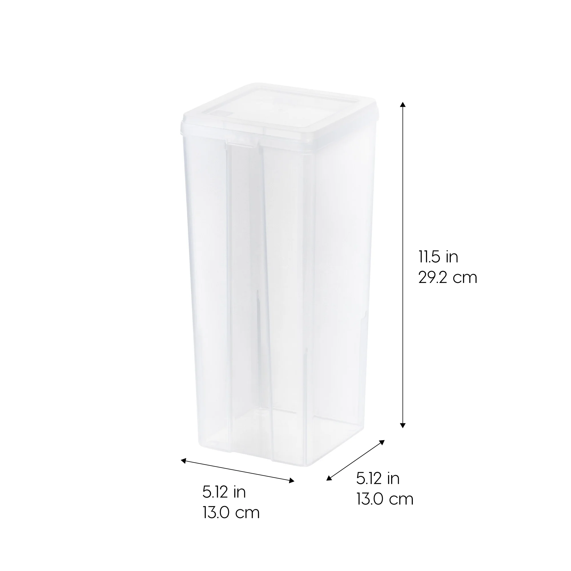 Vertical Storage Container for Home & Office Organization, Space-Saving Tall Organizer, Clear - Image 2