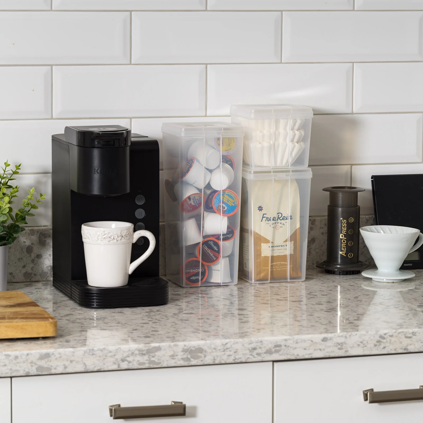 Vertical Storage Container for Home & Office Organization, Space-Saving Tall Organizer, Clear - Image 3