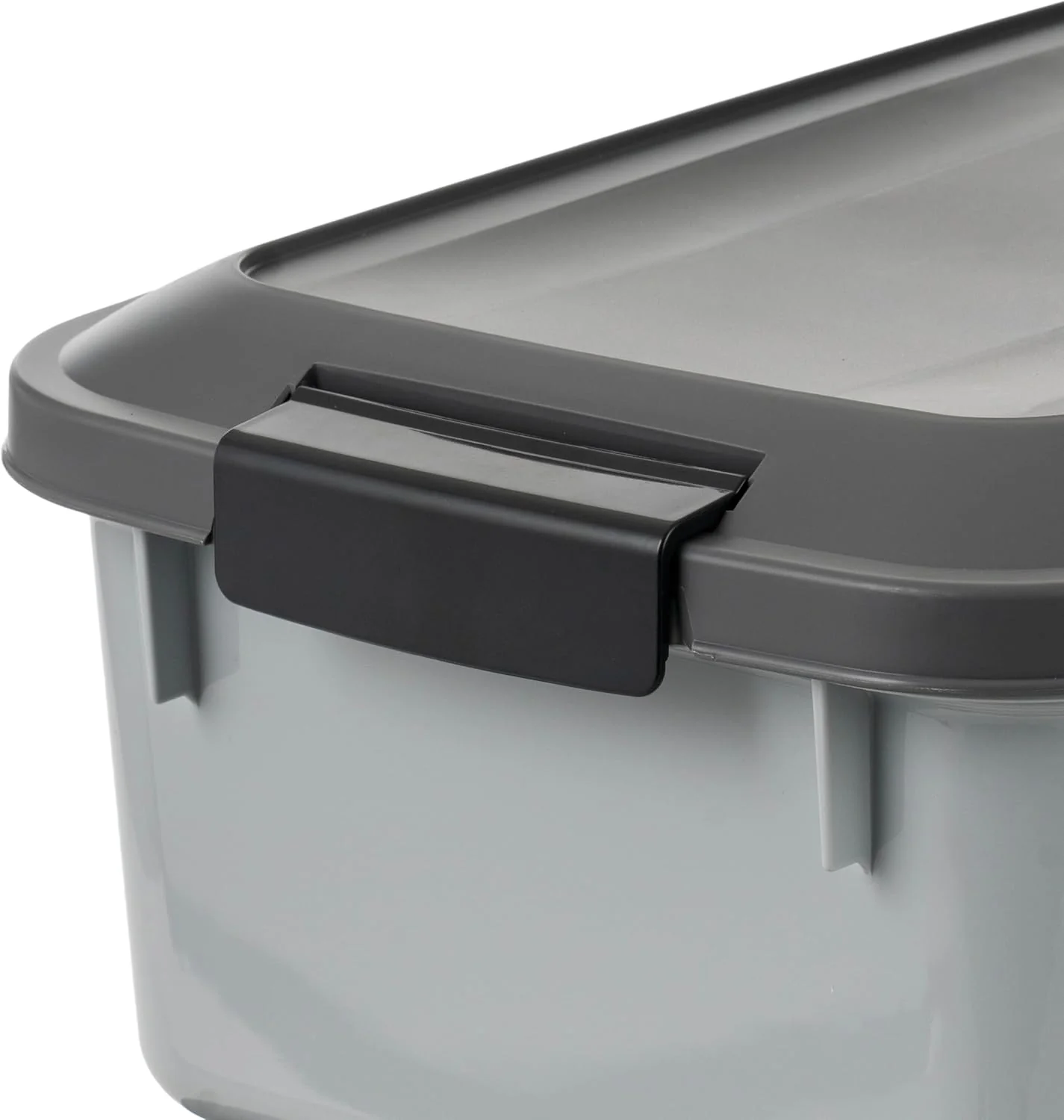 WeatherPro Airtight Pet Food Storage Containers Stackable, 2 Pack, Gray - Image 4