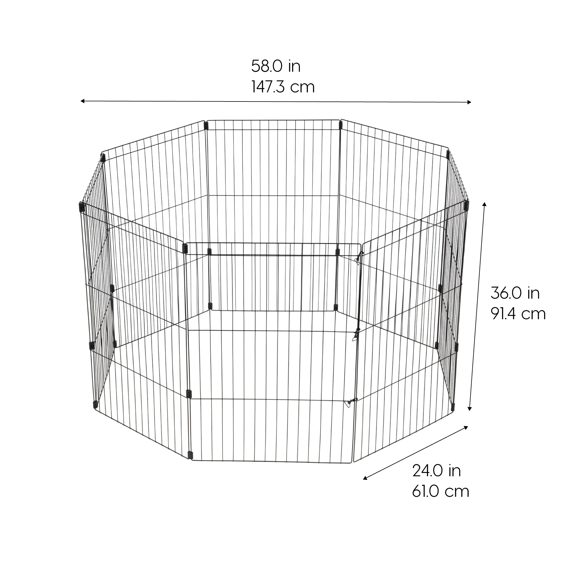 Wire Pet Playpen, Small Medium Dog - Image 18