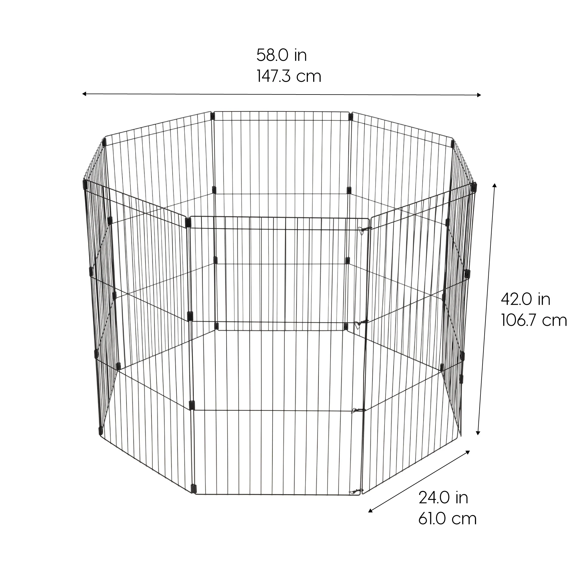 Wire Pet Playpen, Small Medium Dog - Image 24