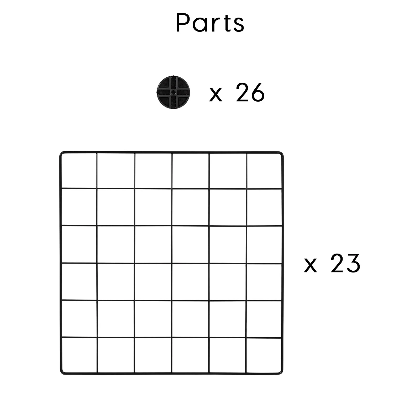 Wire Storage Cubes Modular, Black - Image 3