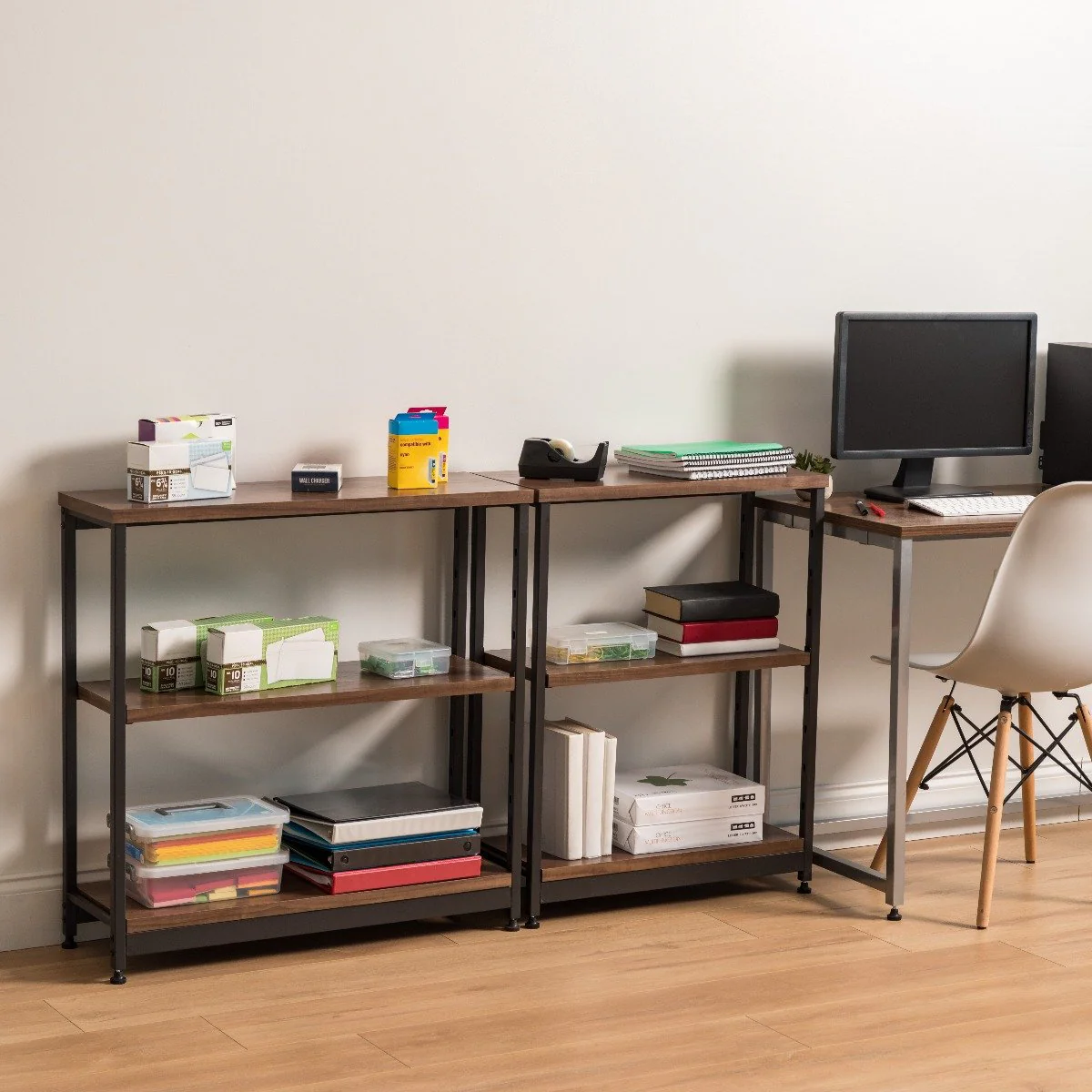 Wood and Metal Shelf - 3 Tier - Narrow - Image 4