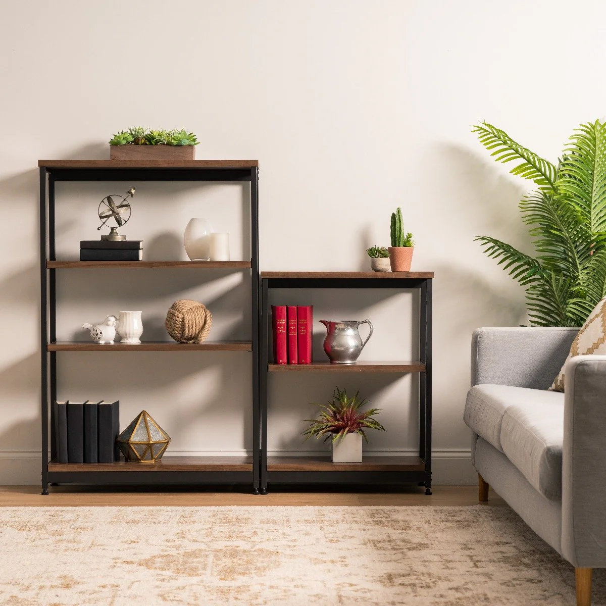 Wood and Metal Shelf - 3 Tier - Narrow - Image 5
