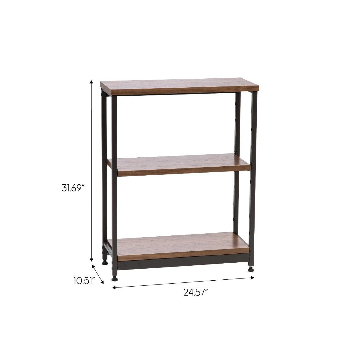 Wood and Metal Shelf - 3 Tier - Narrow - Image 9