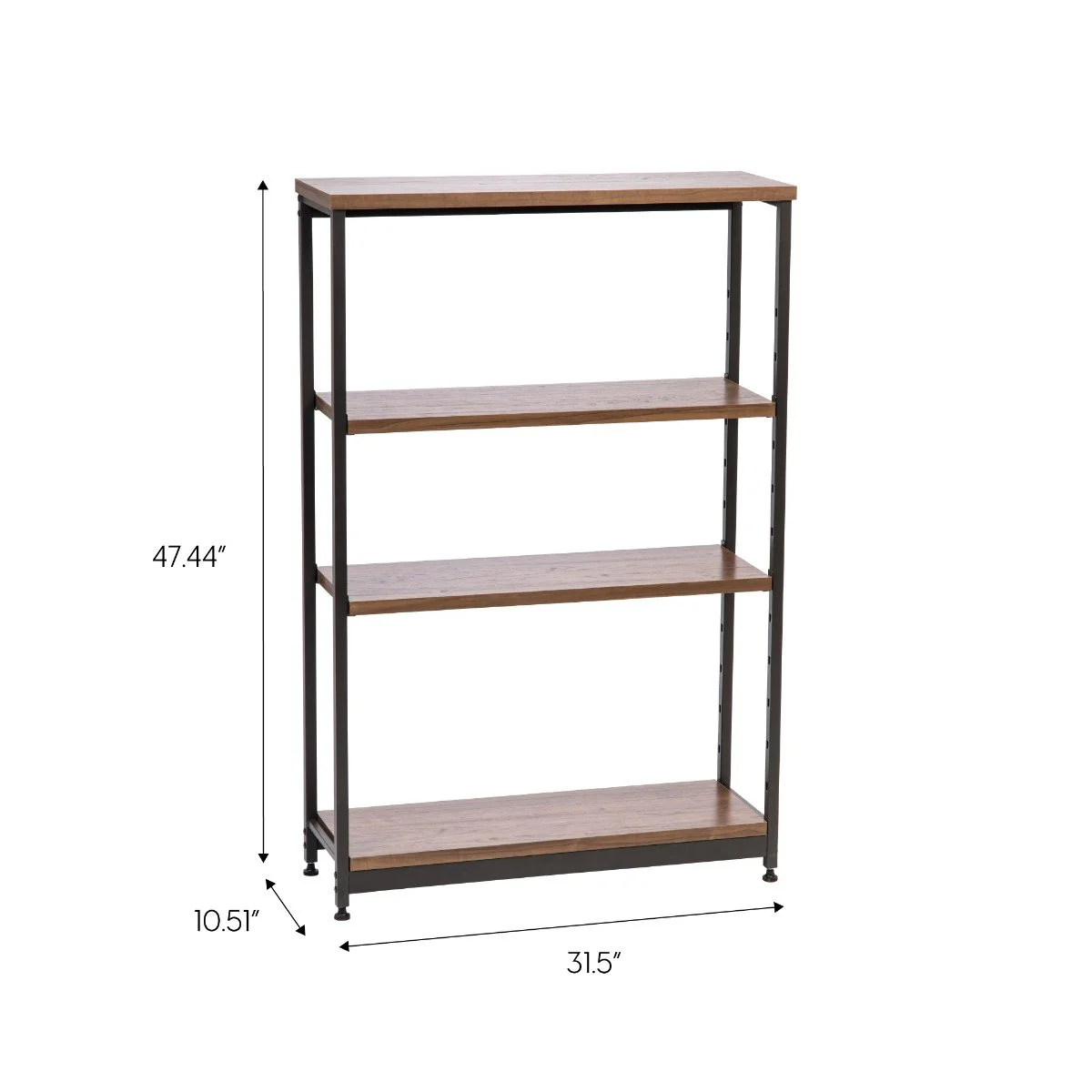 Wood and Metal Shelf - 4 Tier - Tall Wide - Image 8