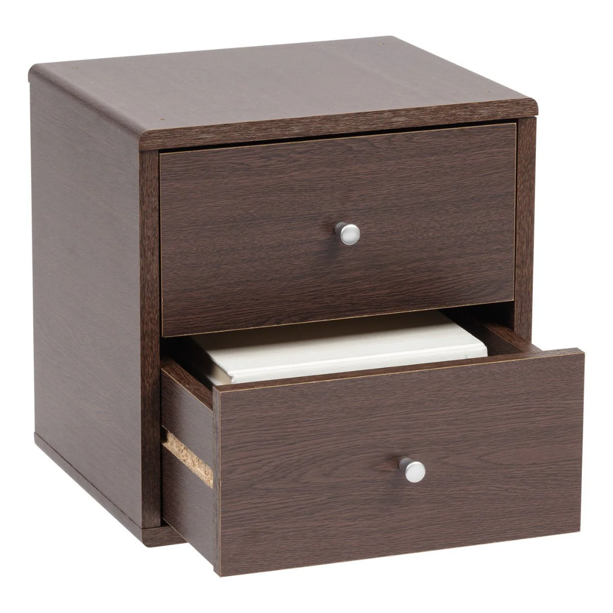 Wood Storage Cube - 2 Drawer - Image 4