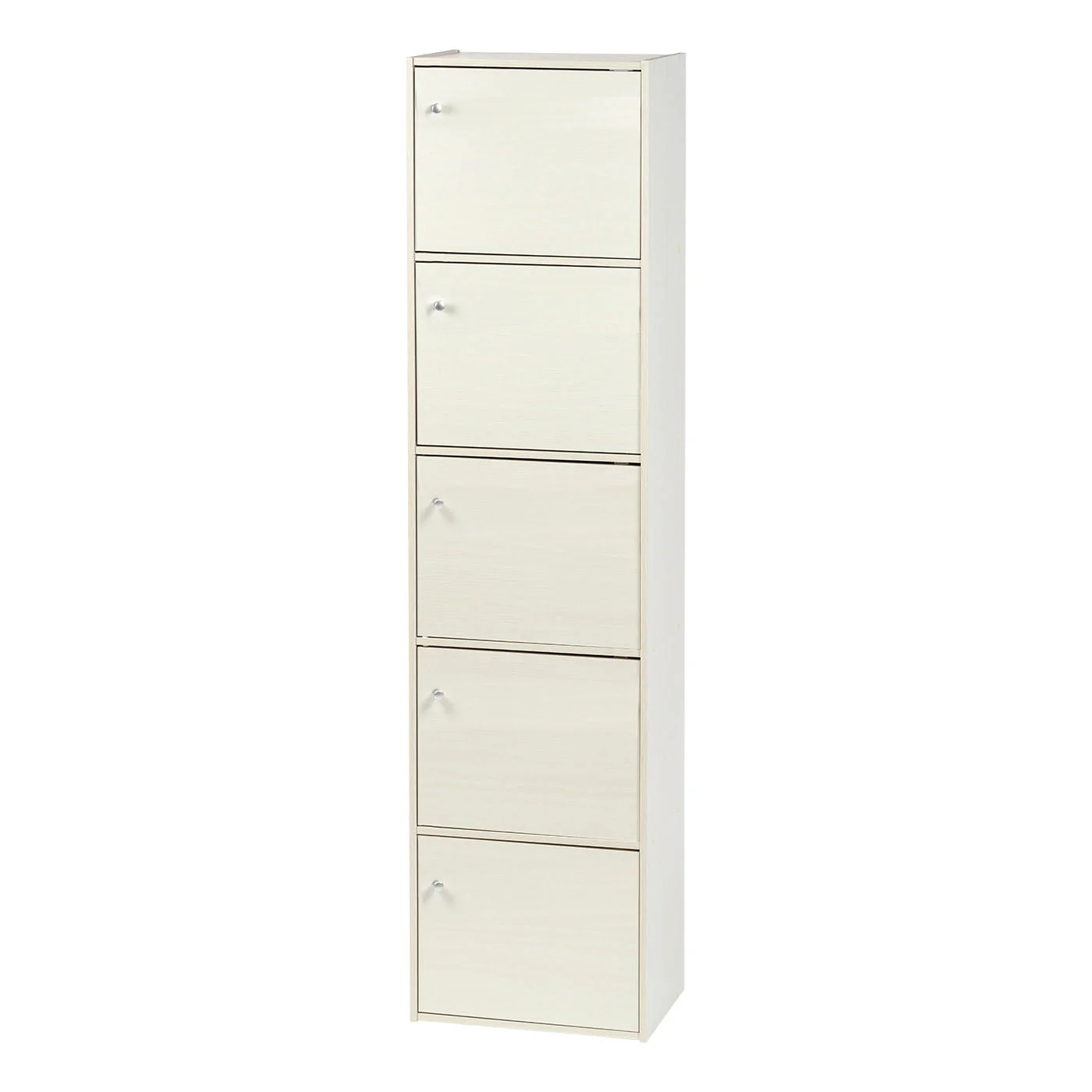 Wood Storage Shelf 5 Tiers with 5 Doors