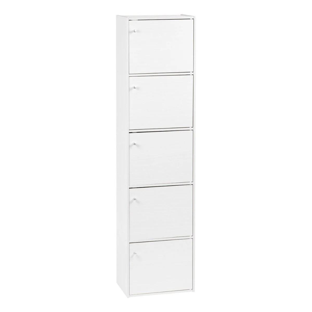 Wood Storage Shelf 5 Tiers with 5 Doors - Image 11