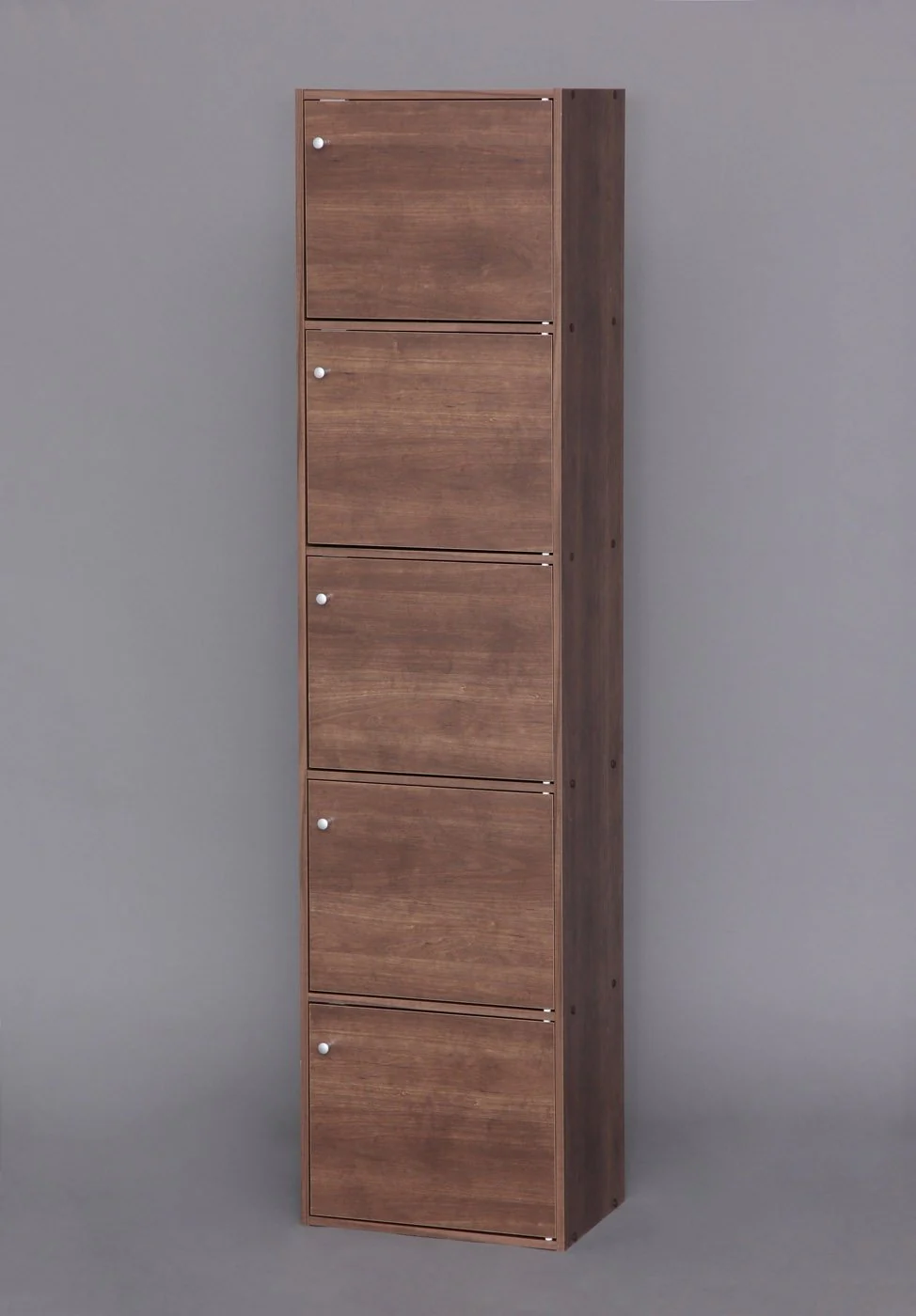 Wood Storage Shelf 5 Tiers with 5 Doors - Image 12
