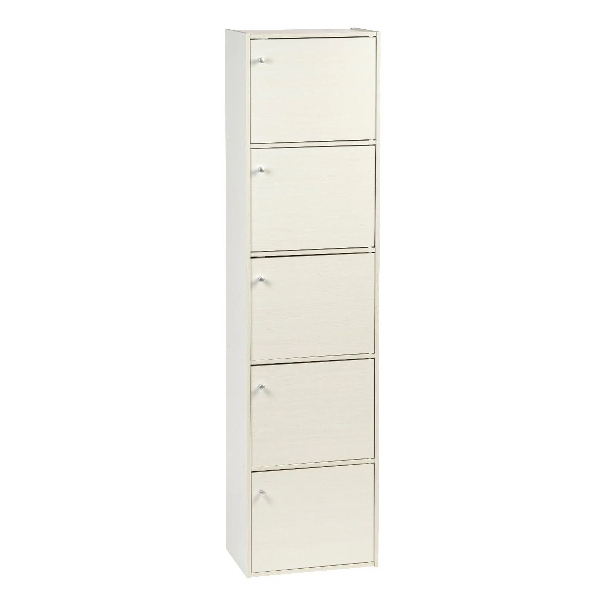 Wood Storage Shelf 5 Tiers with 5 Doors - Image 2