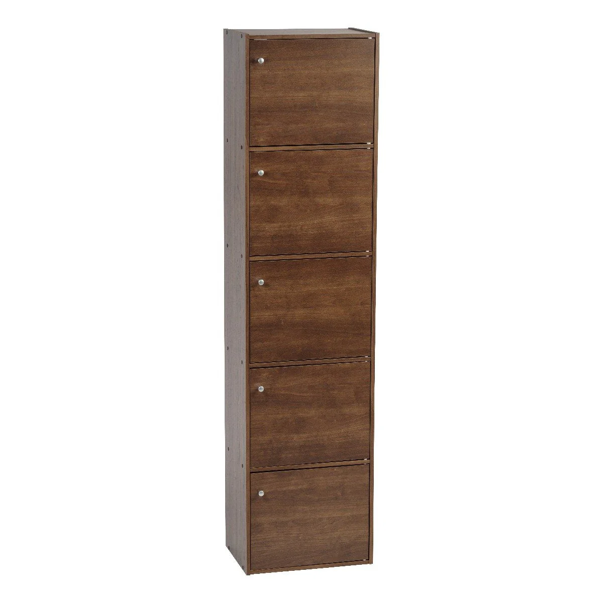 Wood Storage Shelf 5 Tiers with 5 Doors - Image 3