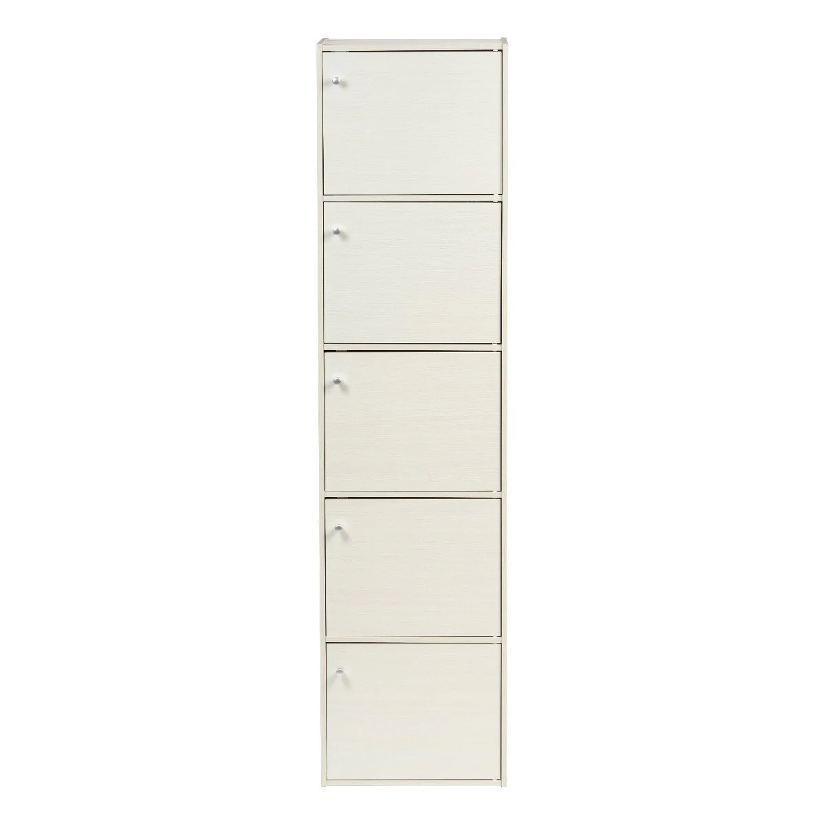 Wood Storage Shelf 5 Tiers with 5 Doors - Image 9